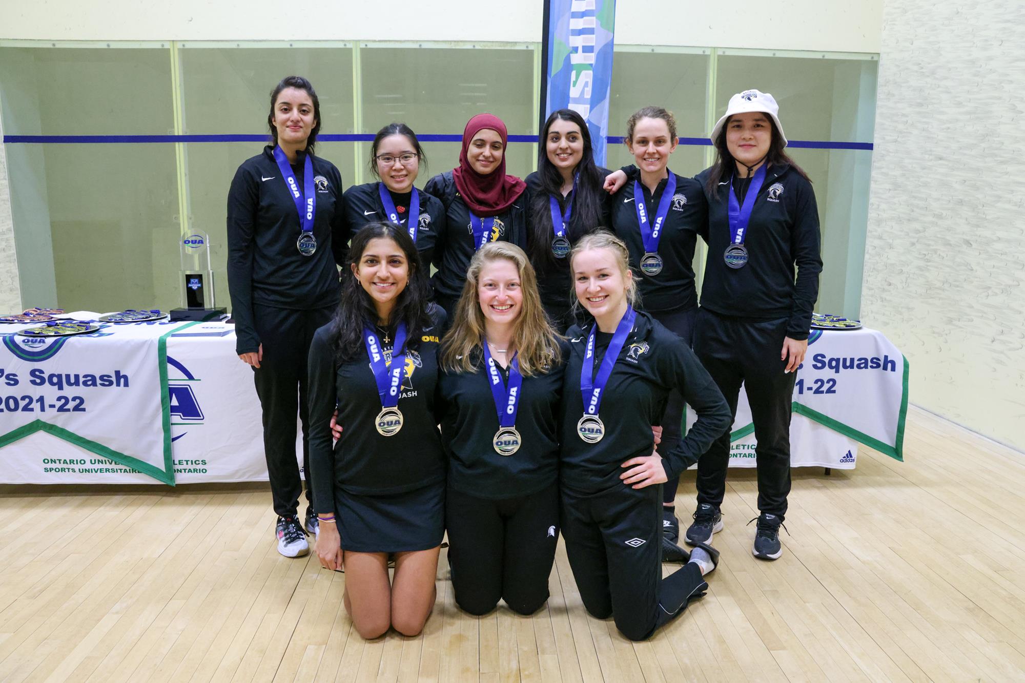 Women's squash team wins silver, men bronze at 2022 OUA Championship