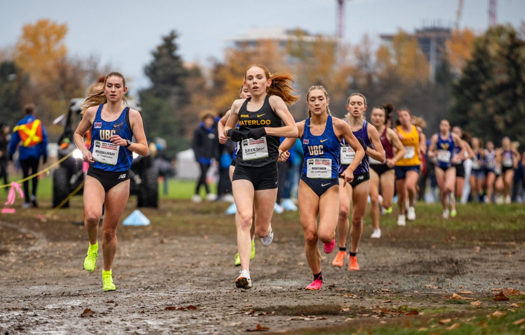 Warrior leading the front of the race.