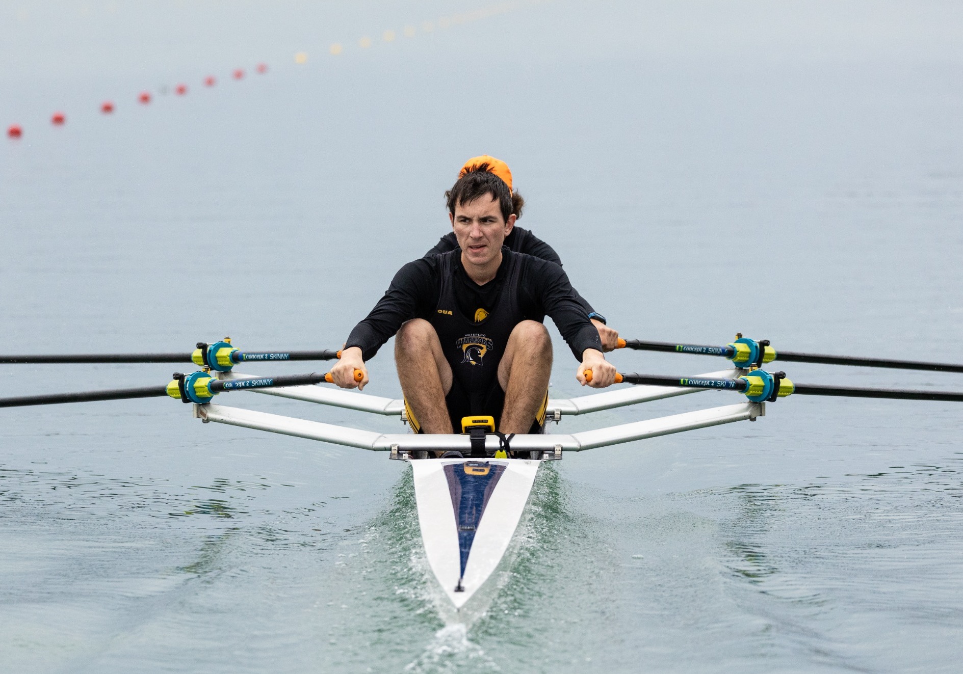 Warriors rowing.
