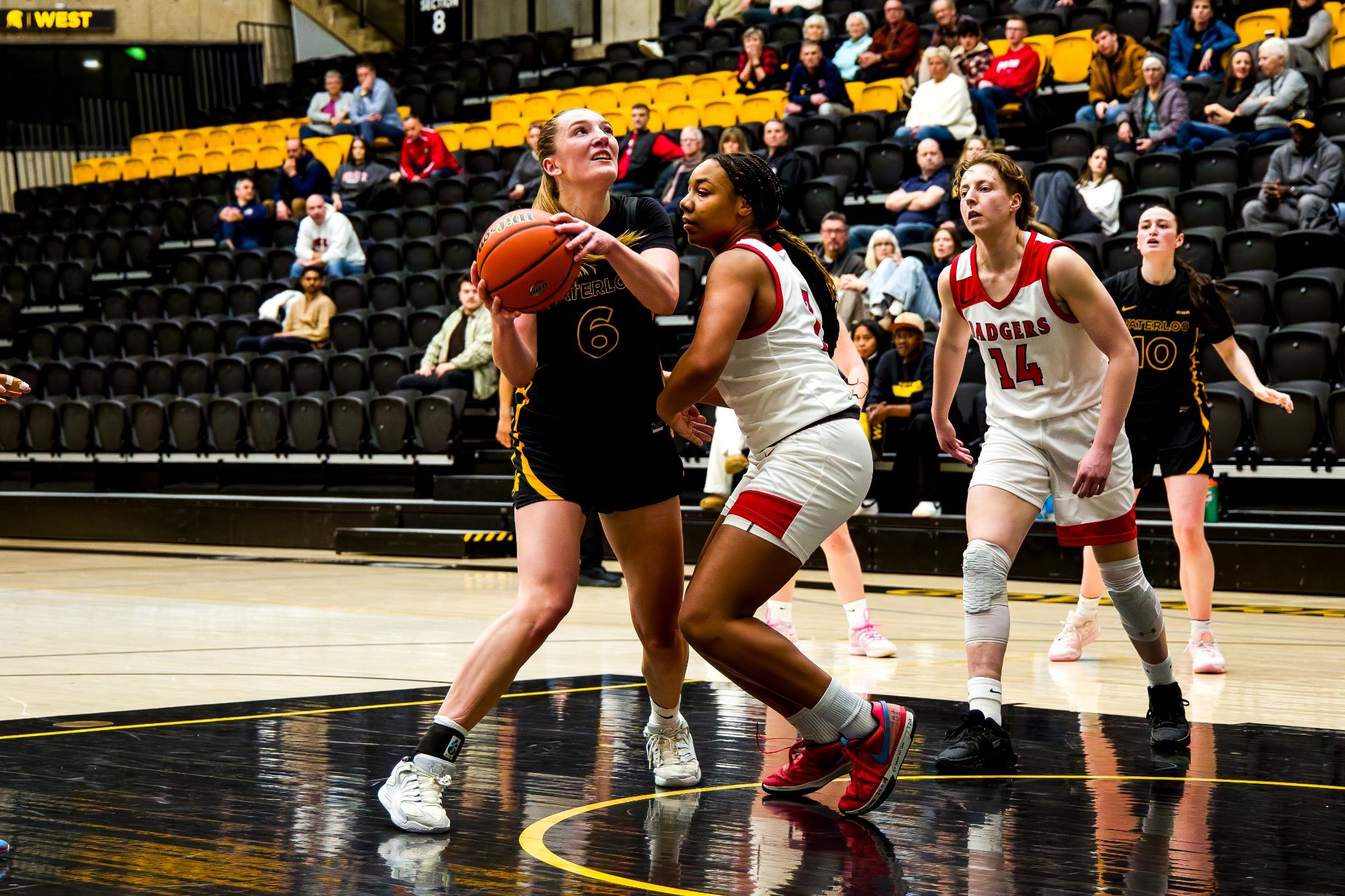 Jaime Newell goes up for a layup against Brock