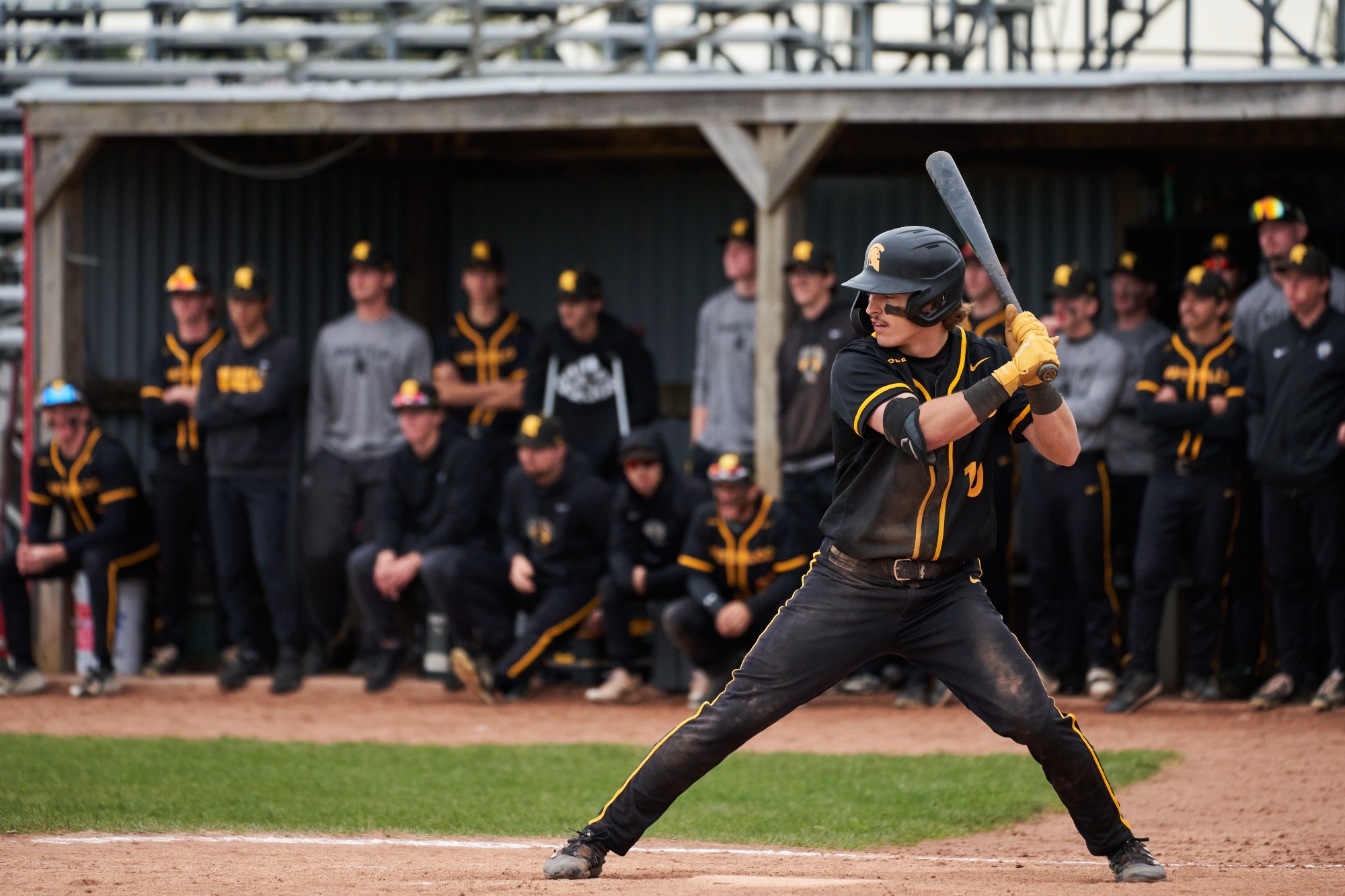 Evan Morrison at bat