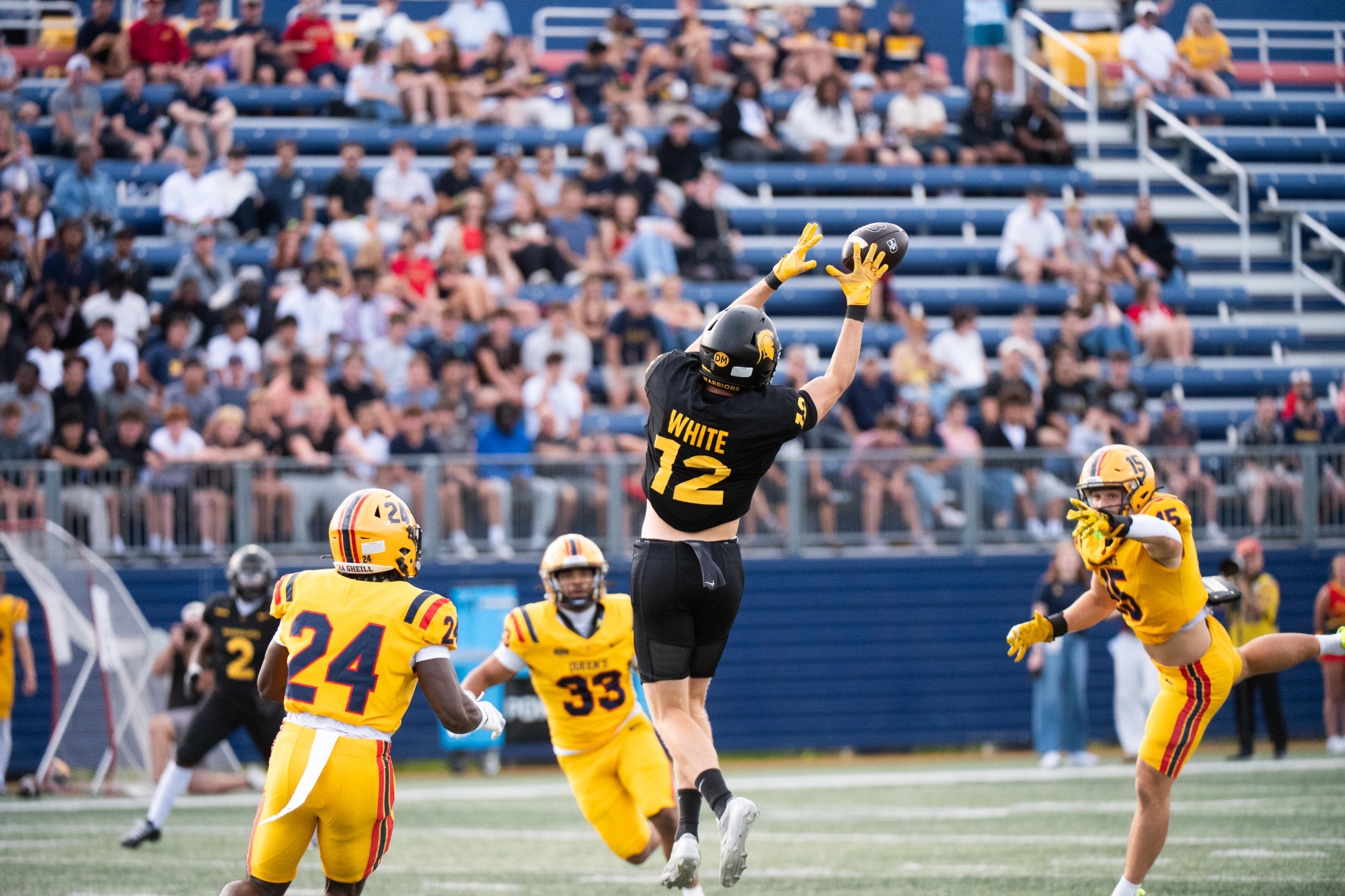 Isaac White makes a reception