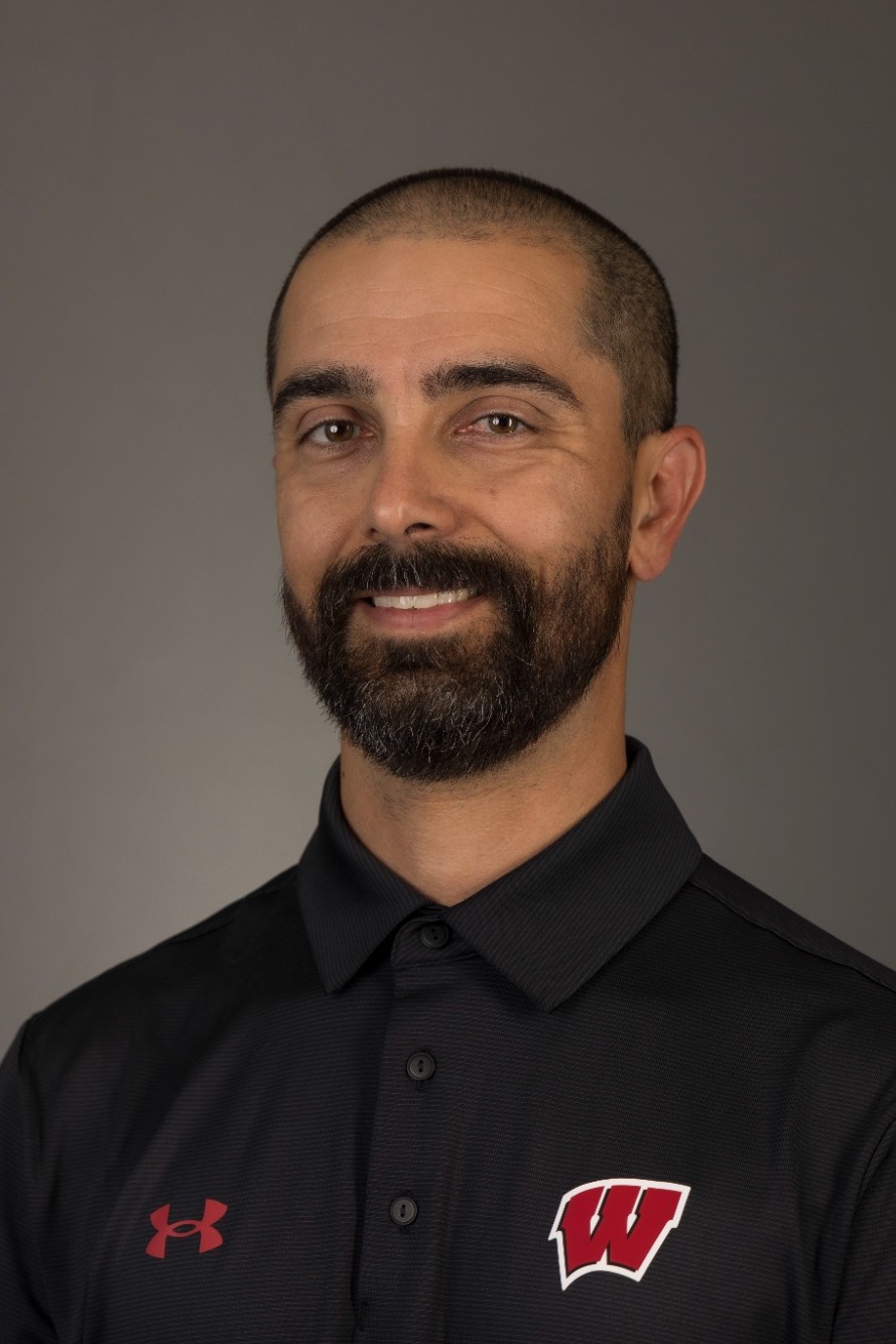 Yahya Radman of the University of Wisconsin swim and dive team poses for his headshot September 4,  2024 in Madison, Wisconsin.
Photo by Tom Lynn/Wisconsin Athletic Communications