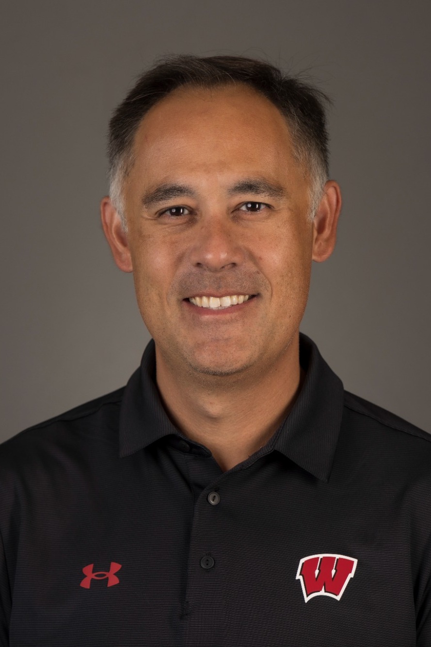 Yuri Suguiyama of the University of Wisconsin swim and dive team poses for his headshot September 4,  2024 in Madison, Wisconsin.
Photo by Tom Lynn/Wisconsin Athletic Communications