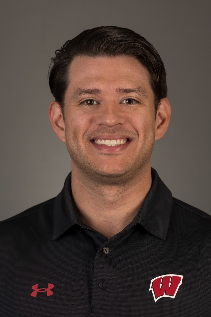 Matt Martinez of the University of Wisconsin swim and dive team poses for his headshot September 4,  2024 in Madison, Wisconsin.
Photo by Tom Lynn/Wisconsin Athletic Communications