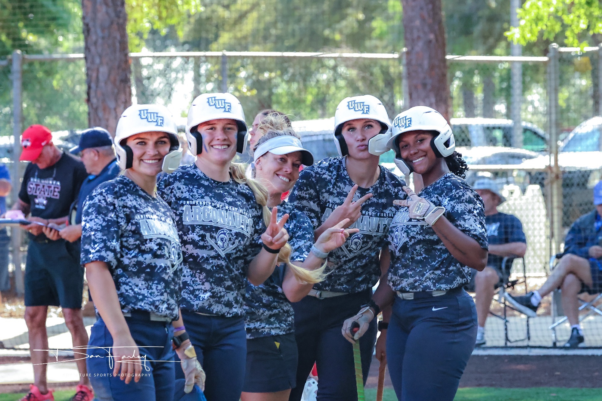 UWF SOftball smile for camera