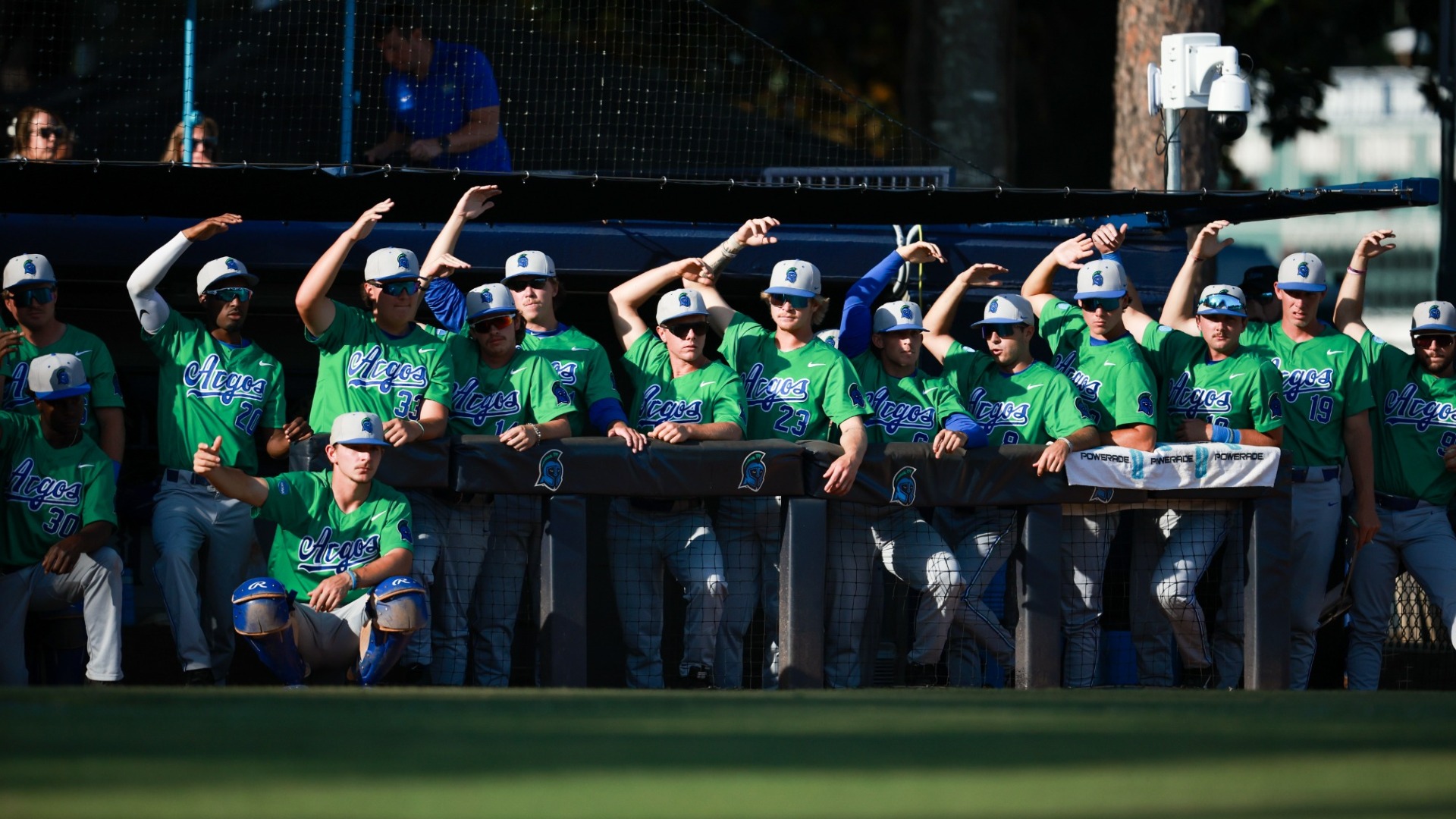 Dugout cheering