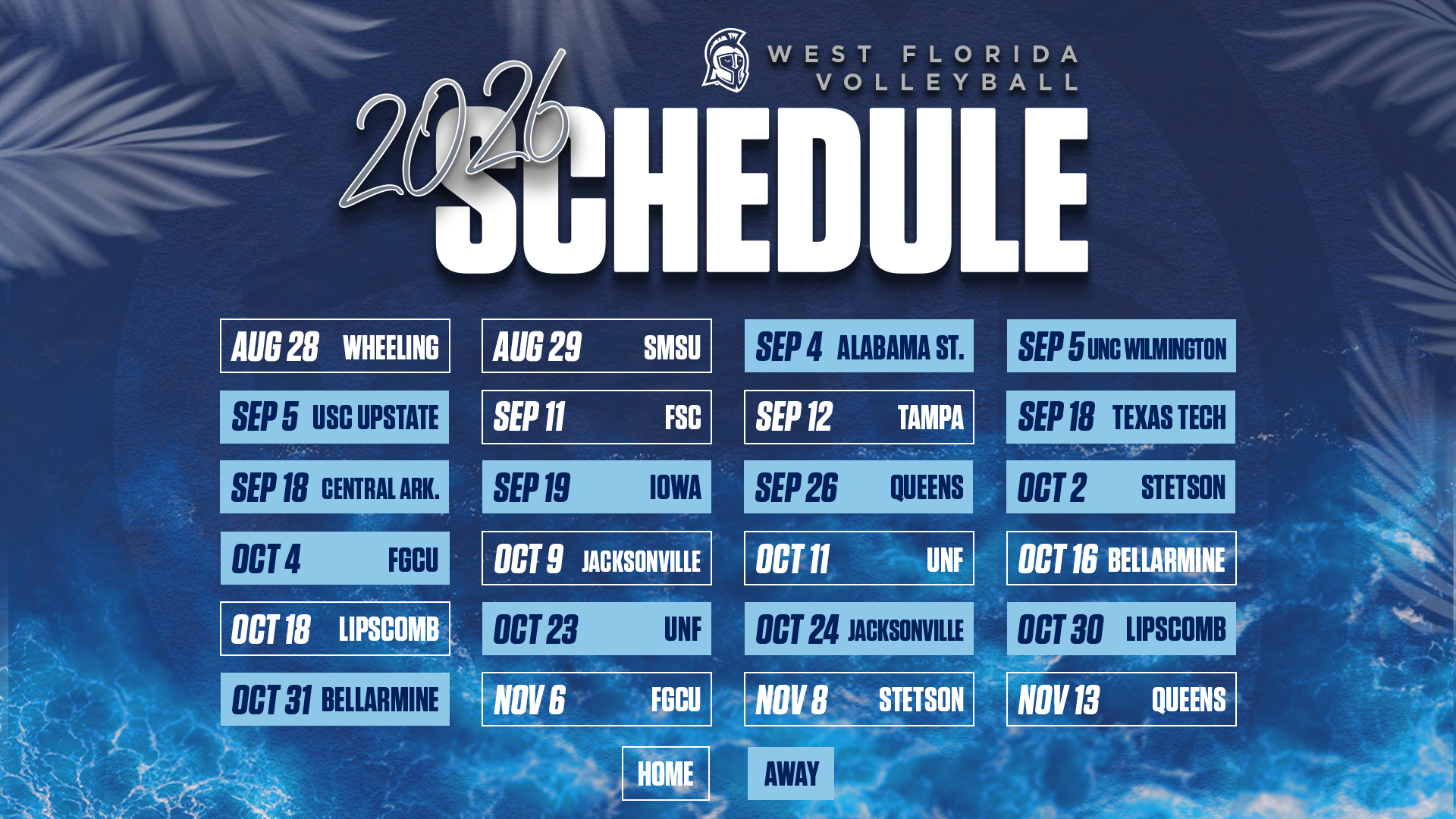 2026 VB Schedule UPDATED