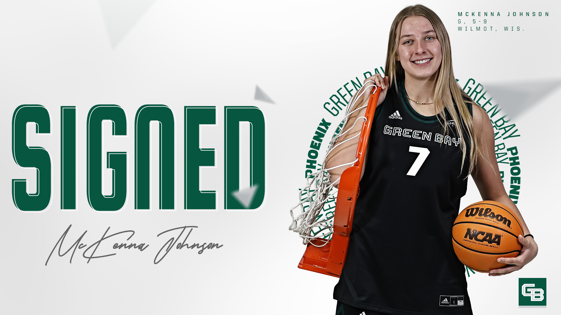 McKenna Johnson signing graphic