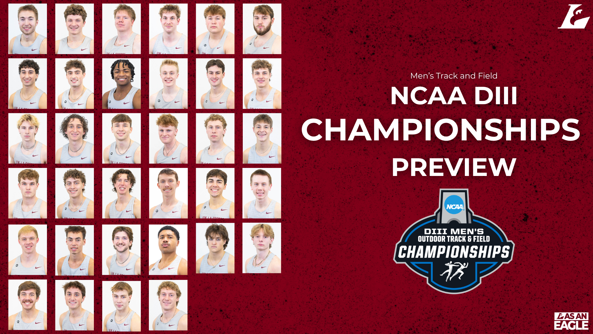 Headshots of all qualifiers for men's track and field