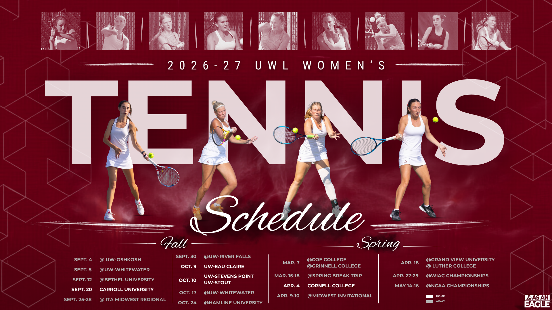 Women's Tennis Schedule Graphic