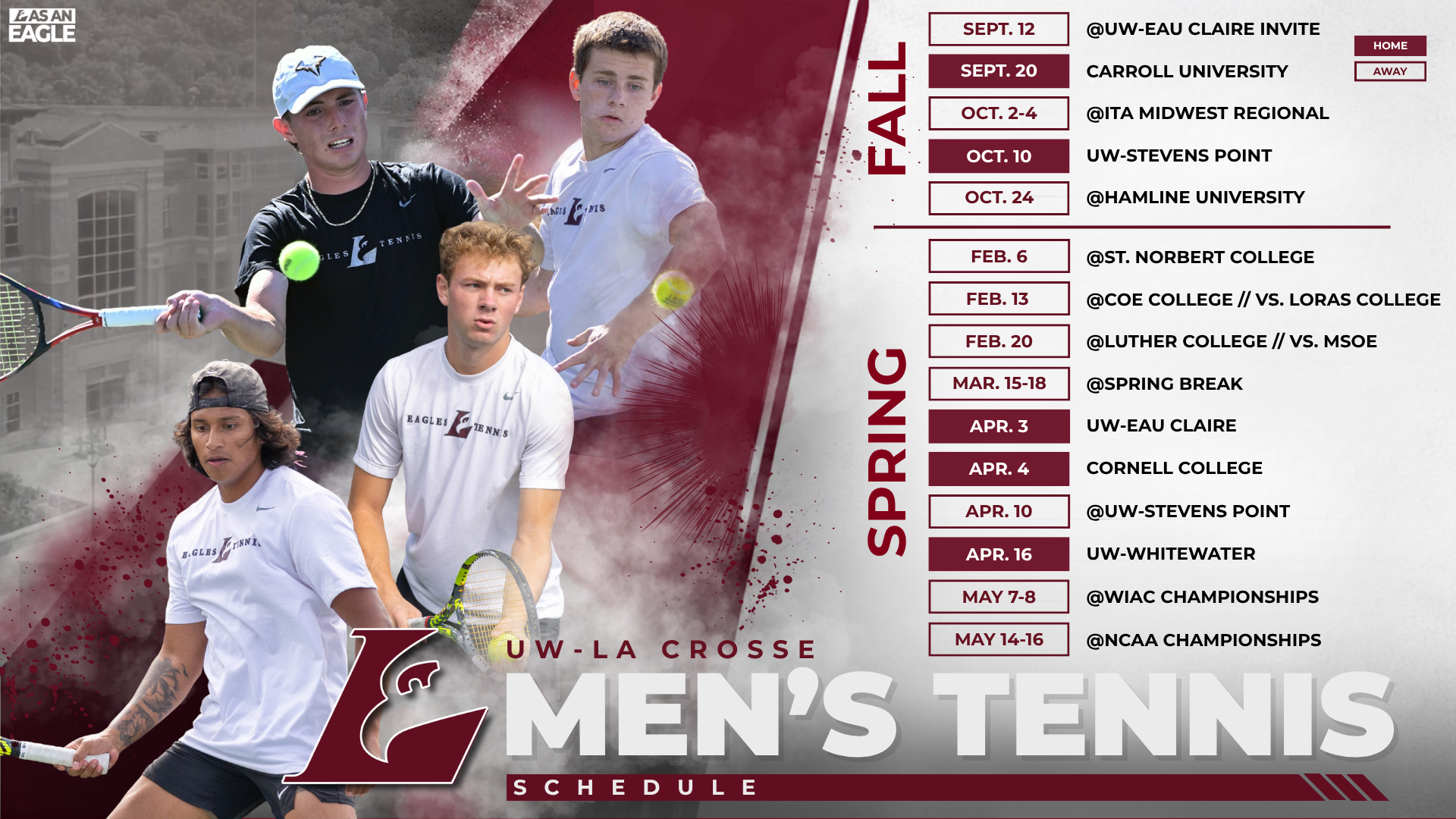 Men's Tennis Schedule Graphic