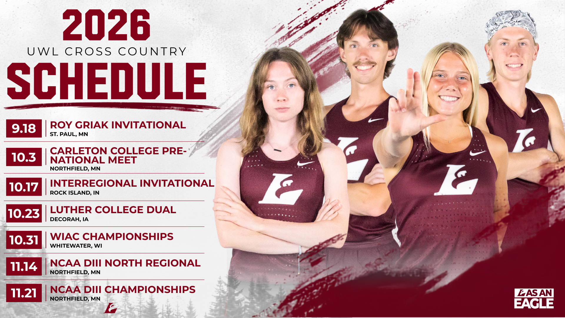 Cross Country Schedule Graphic