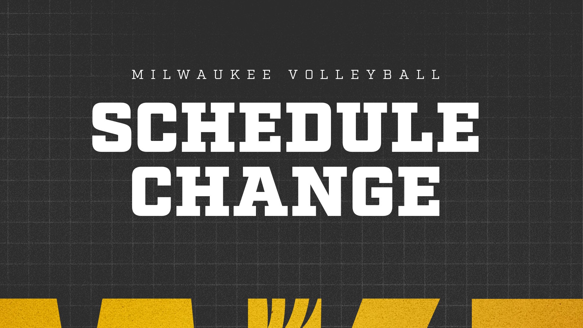 Volleyball Schedule Change