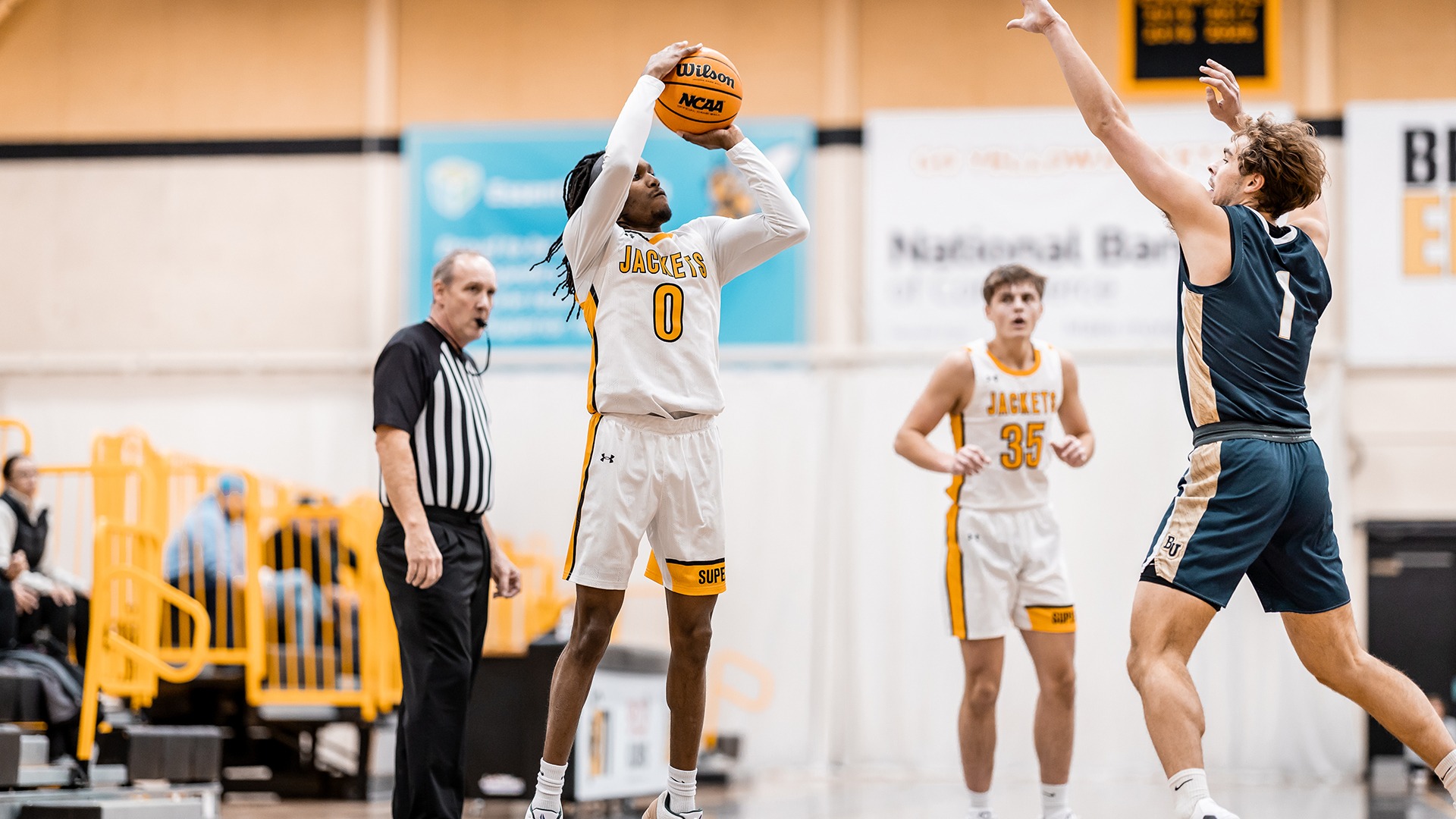 Kenny Garth attempts a three pointer against Bethel. 