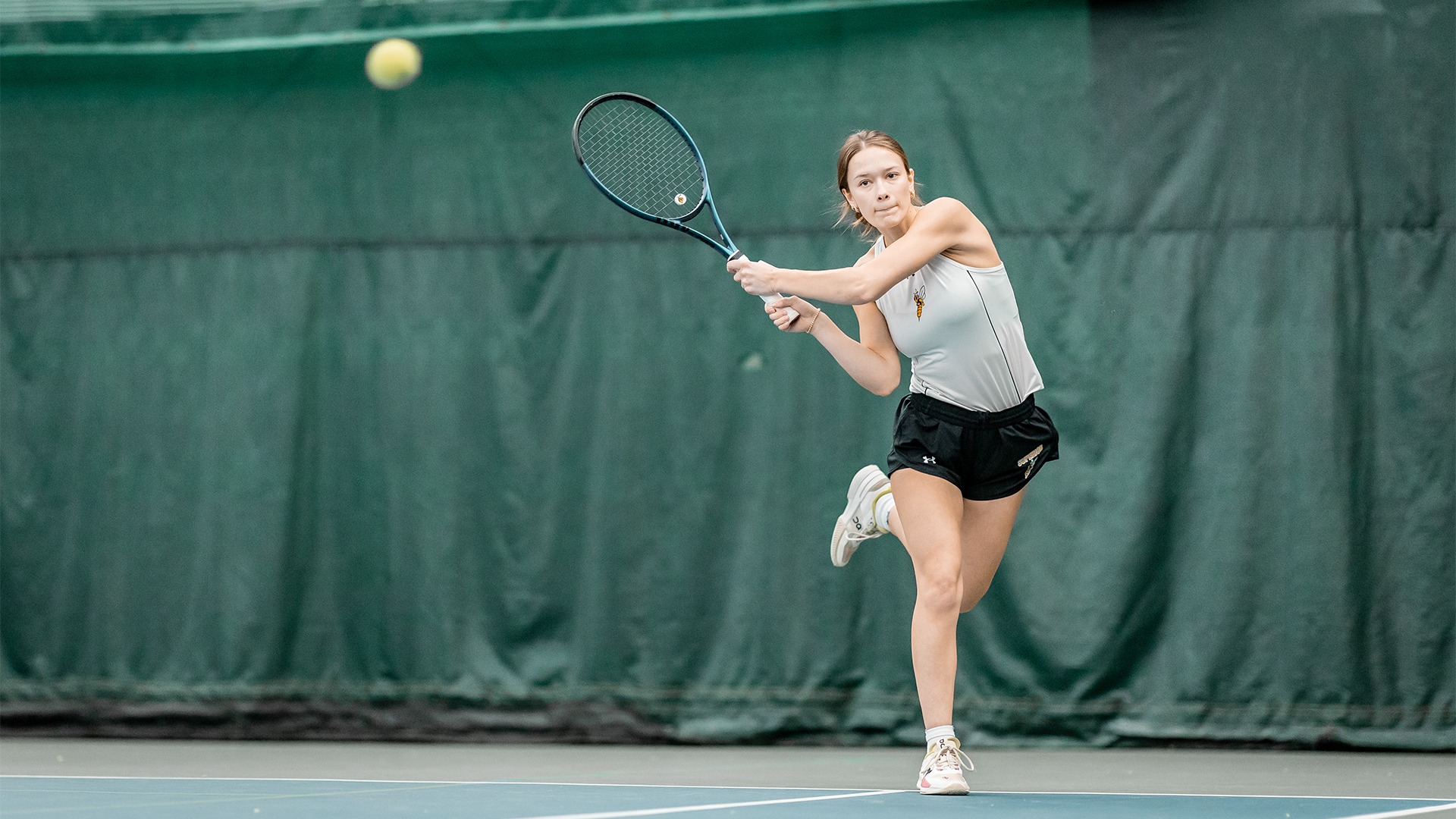 Daylyn Drew on the court against Concordia.