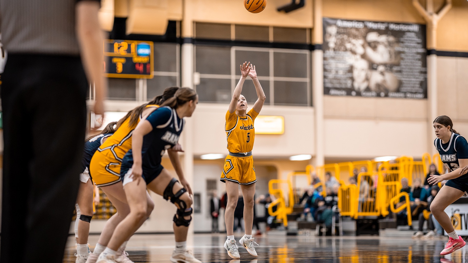 Megan Schafer during her free throw attempt.