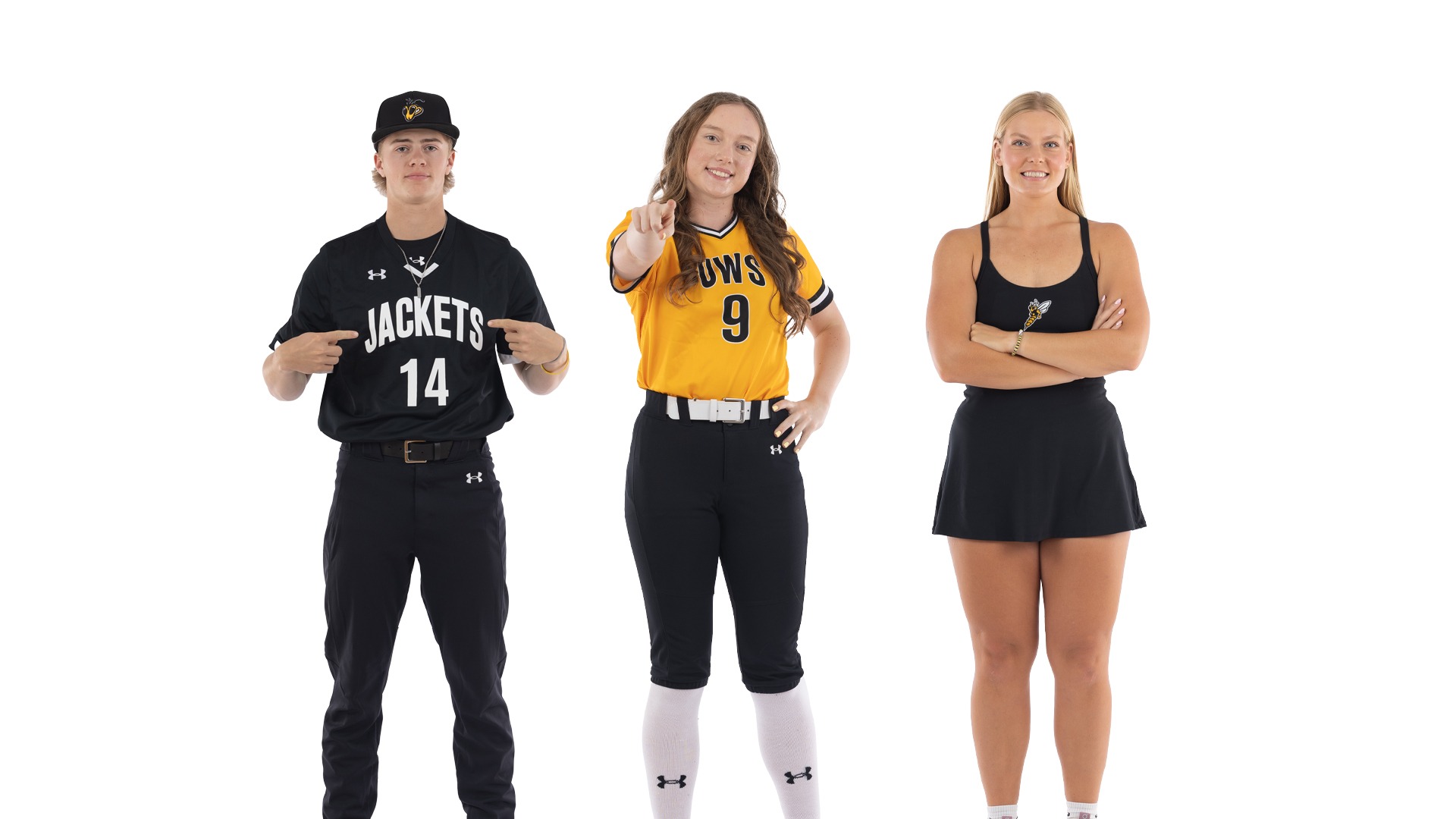 Niles Monroe, Peyton Bennett and Kate Jonas posing.