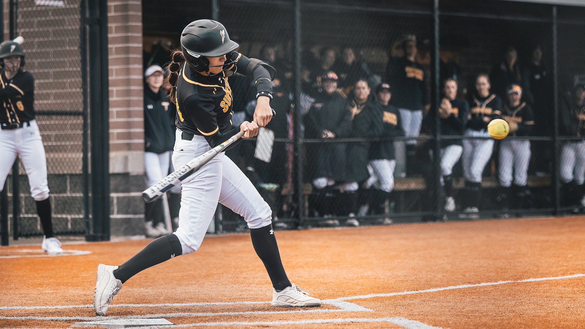 Larissa Snyder takes a swing. 