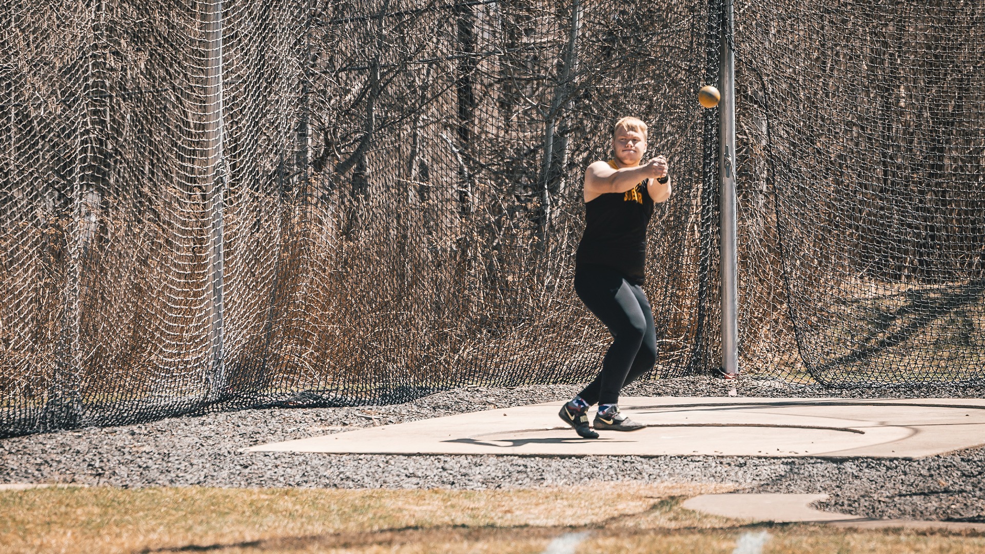 Carson Wilhorn right before his toss.