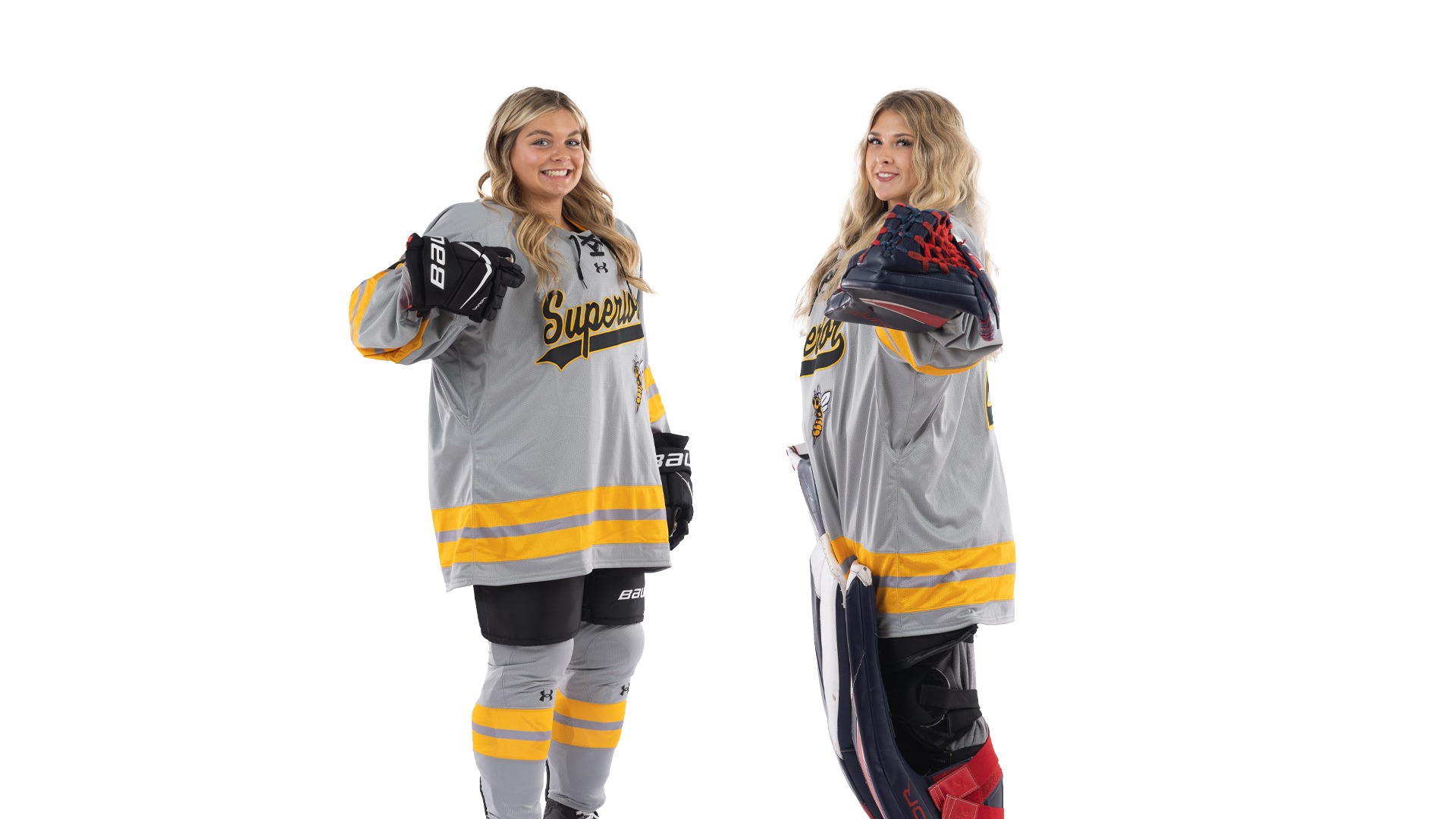Kendal Gustavsson and Jayda Moyer posing.