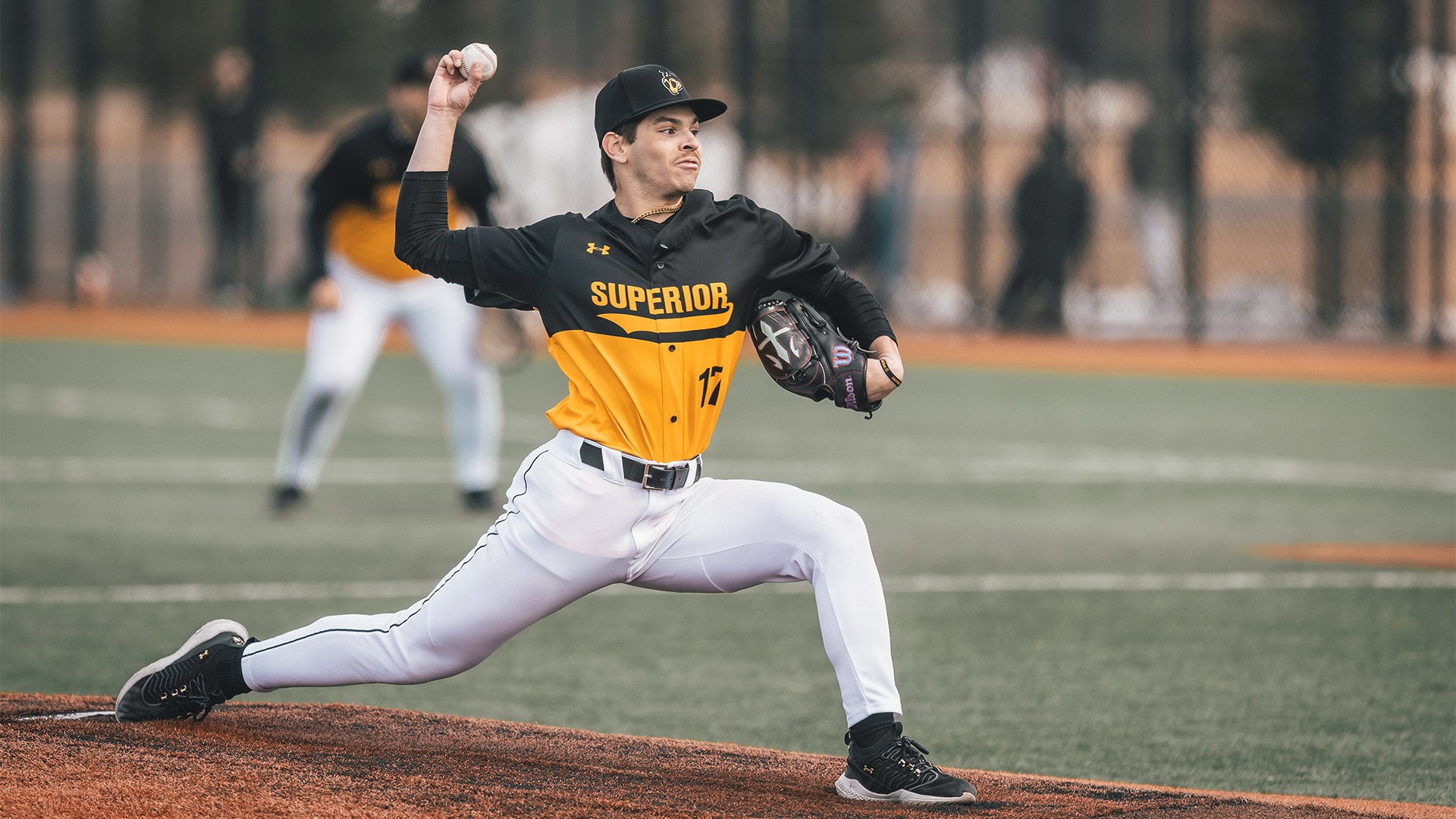 Gio Basile before delivering a pitch.