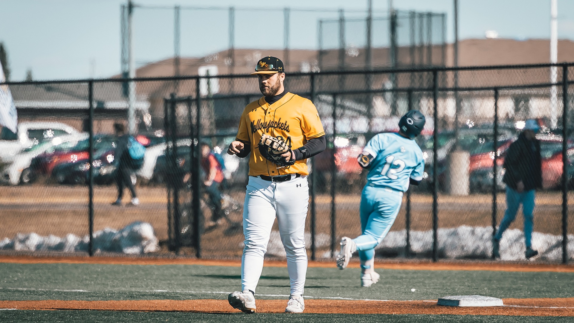 Tanner Voight after an out. 