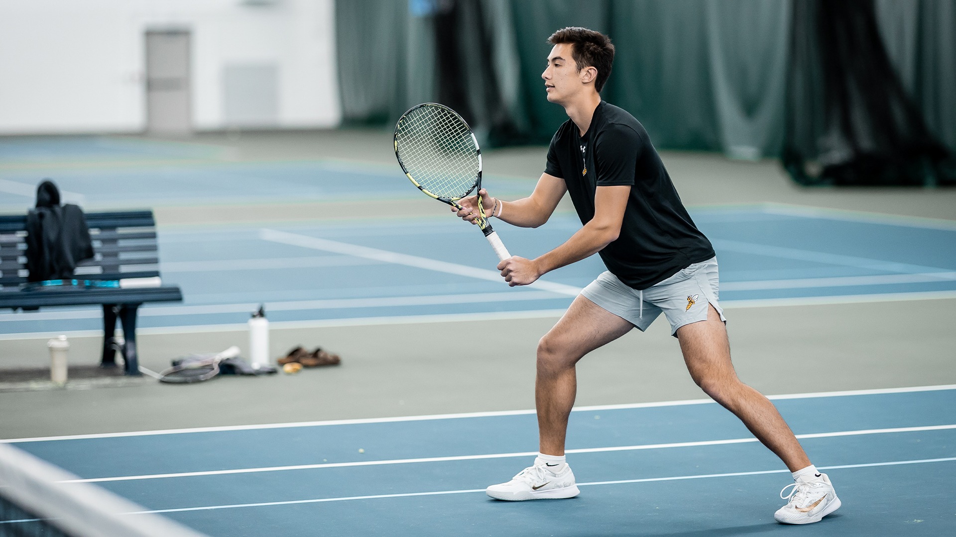 Keanu Lin on the court.