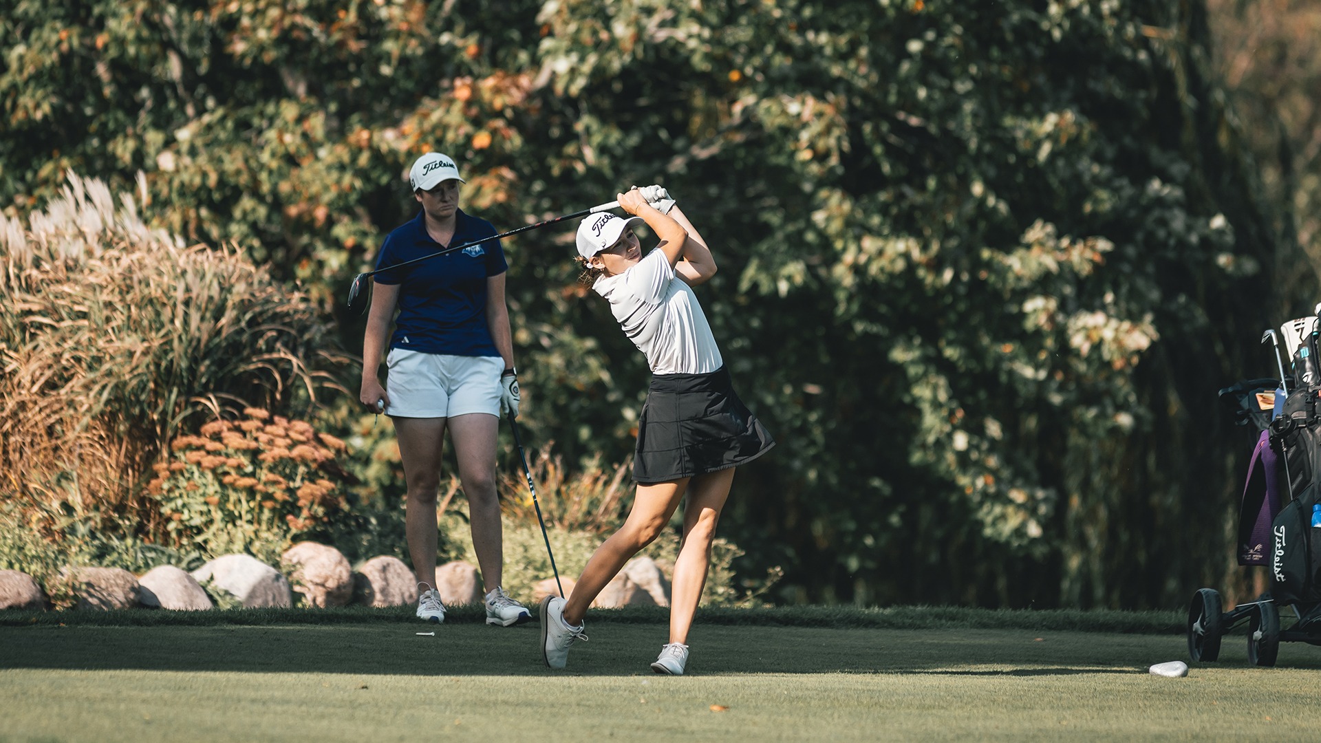 Olivia Weyenberg finishing her swing.