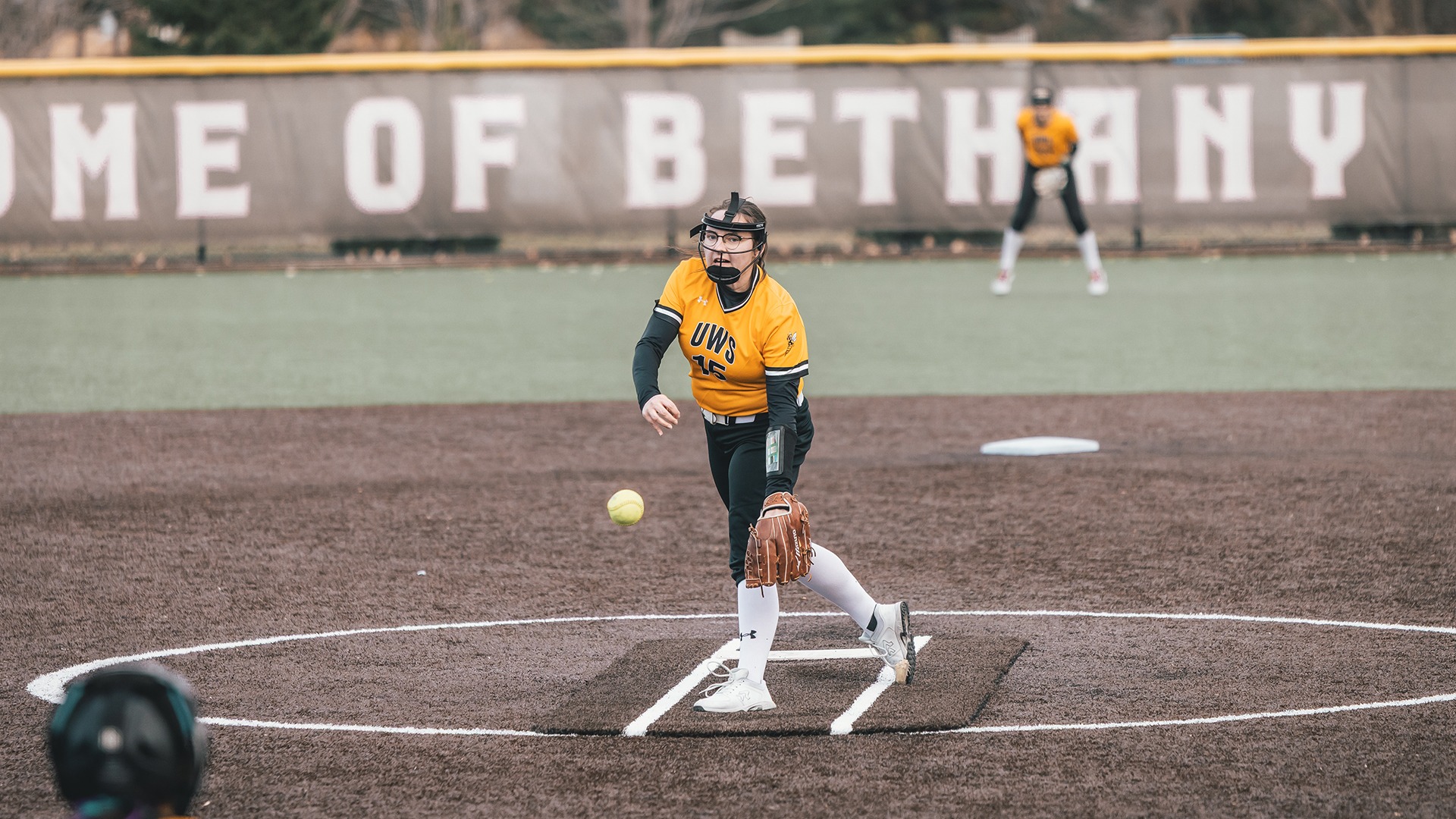 Bethany Lewis delivering a pitch. 