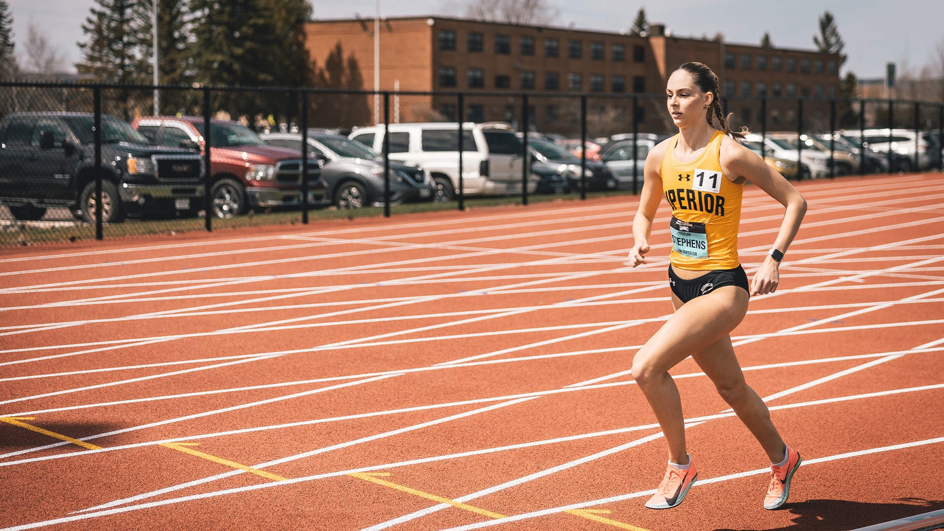Simone Stephens on the track.