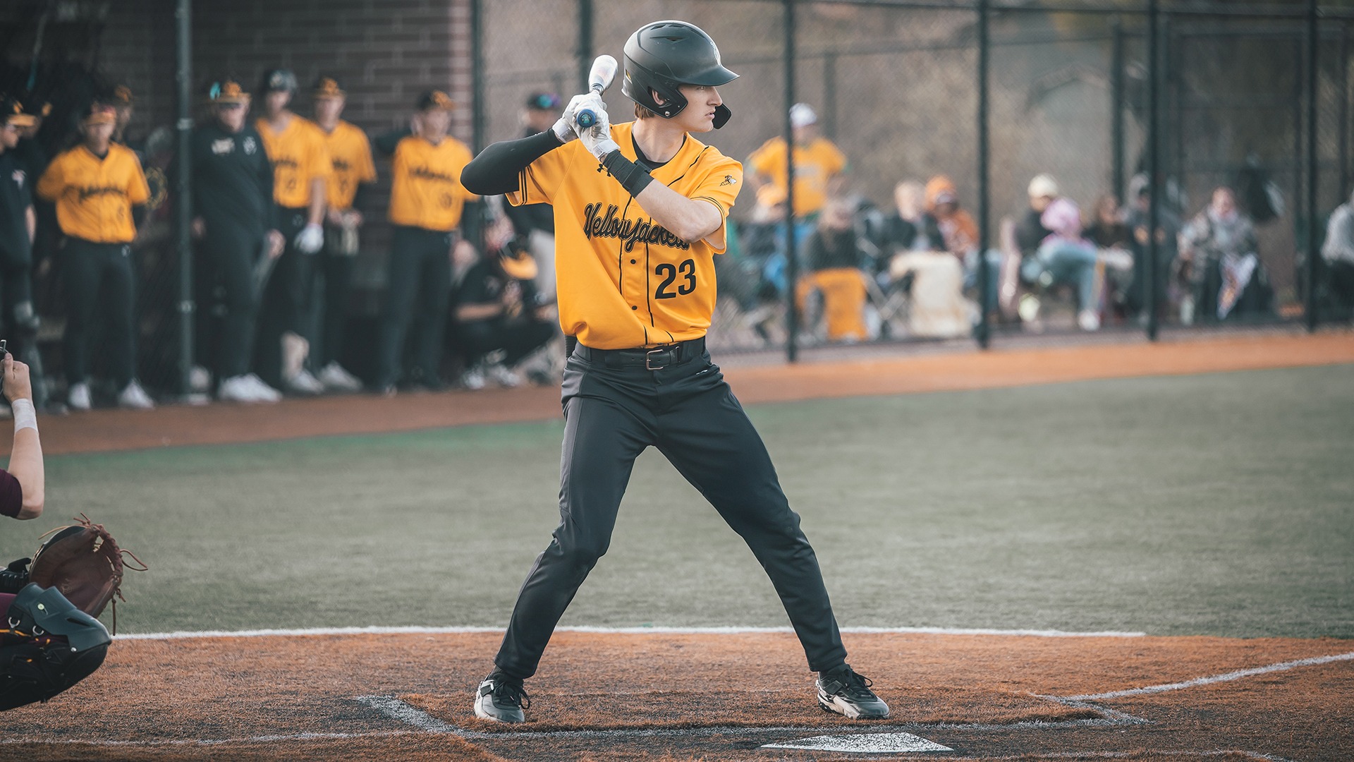 Brian O'Dwyer waits for a pitch. 