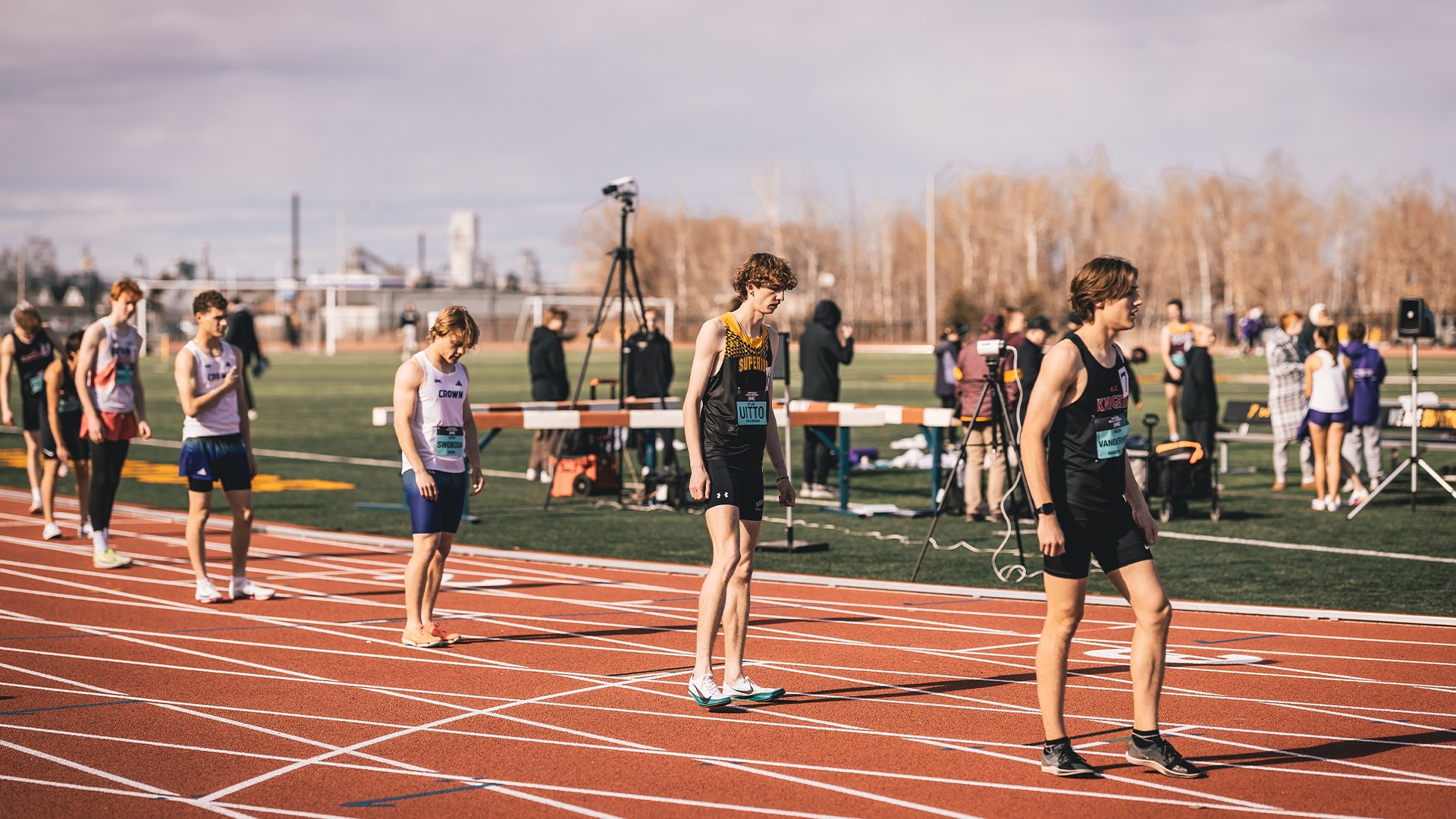 Dylan Uitto at the starting line.