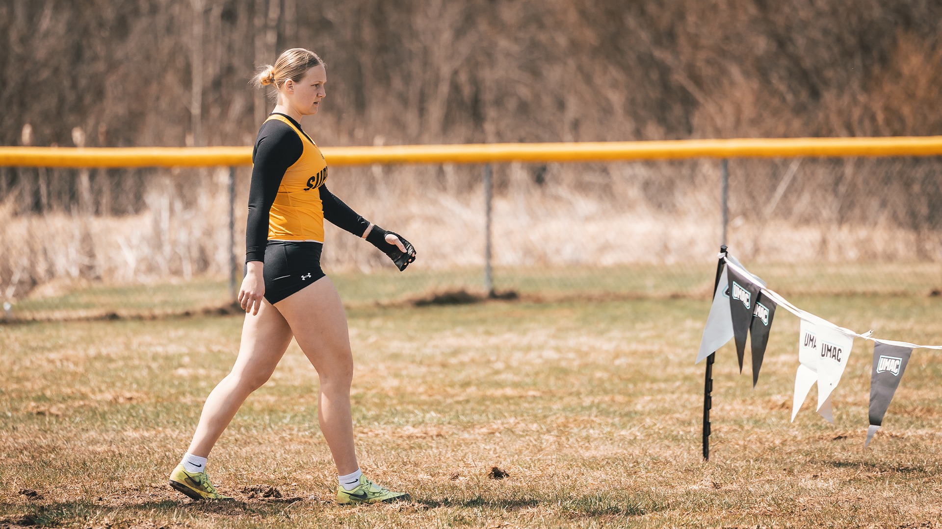 Sidney Bader following a throw.