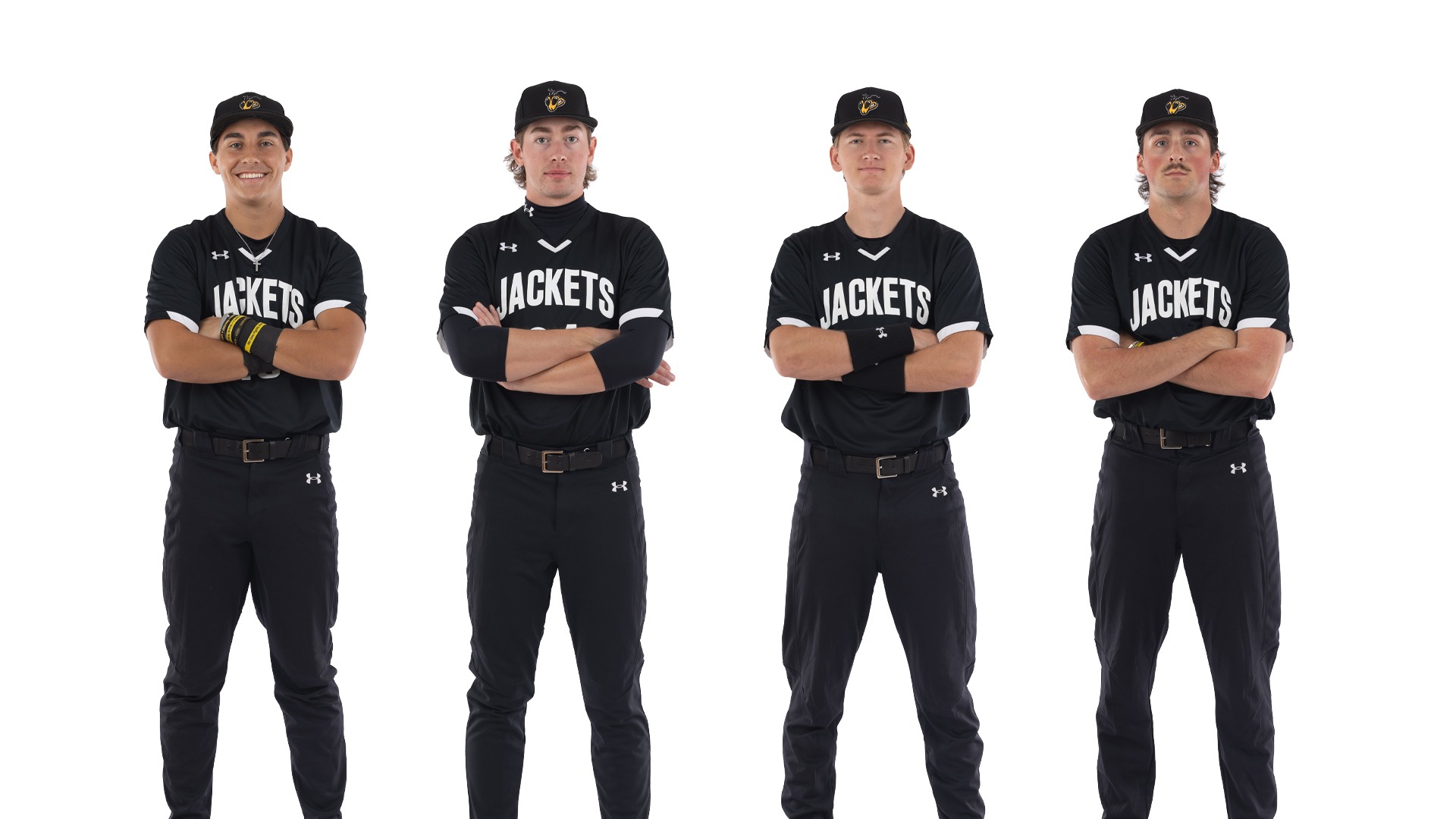 Noah Dagostino, Zach Romans, Josh Pritchard and Brian O'Dwyer posing.