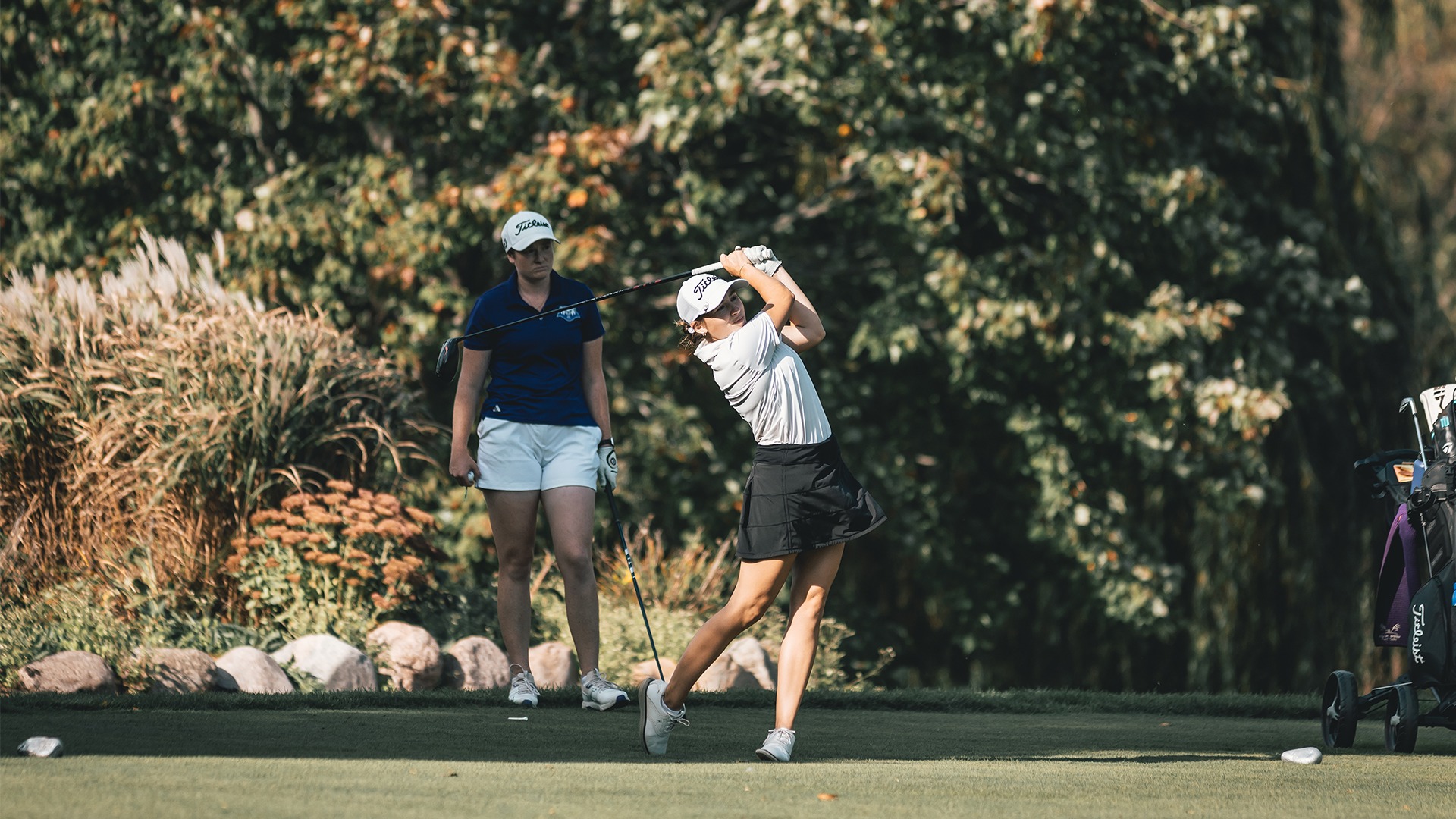 Olivia Weyenberg following a tee shot.