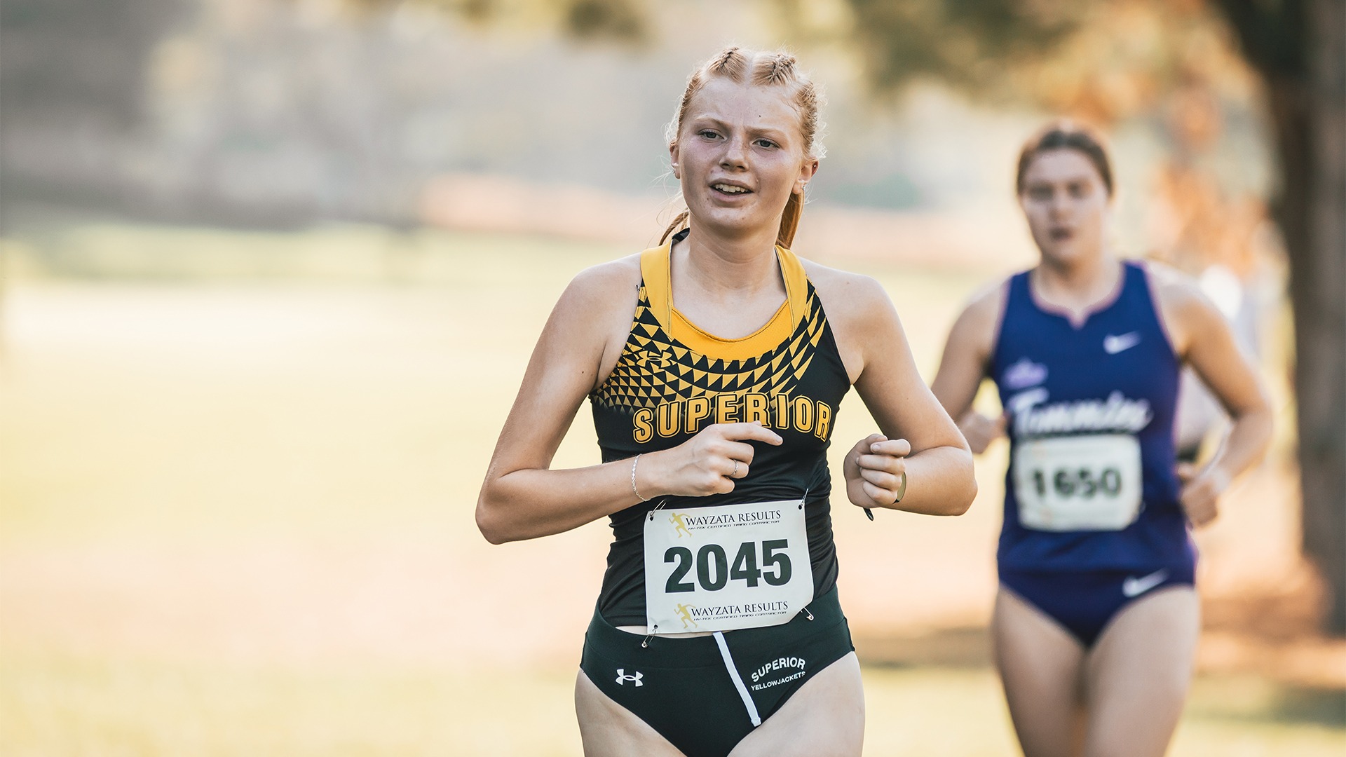 Scarlett Pretasky on the cross country course.