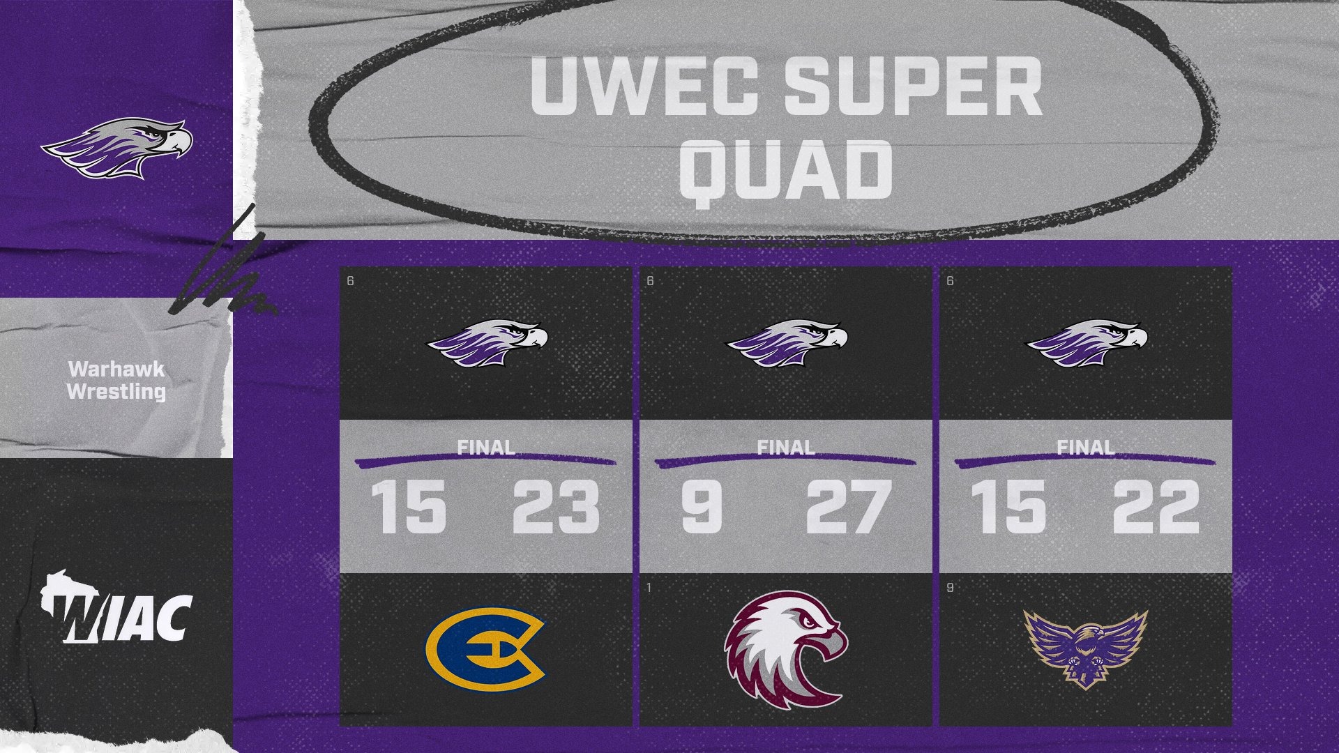 Wrestling 2025 Quad at UWEC