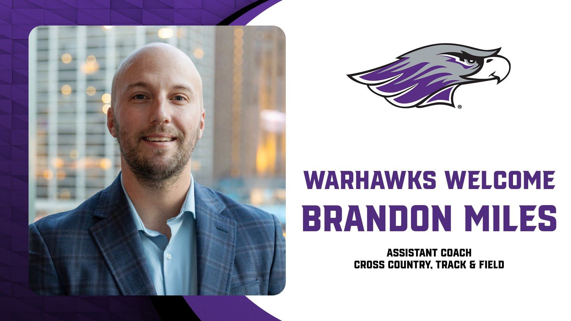 Photo of Brandon Miles with text