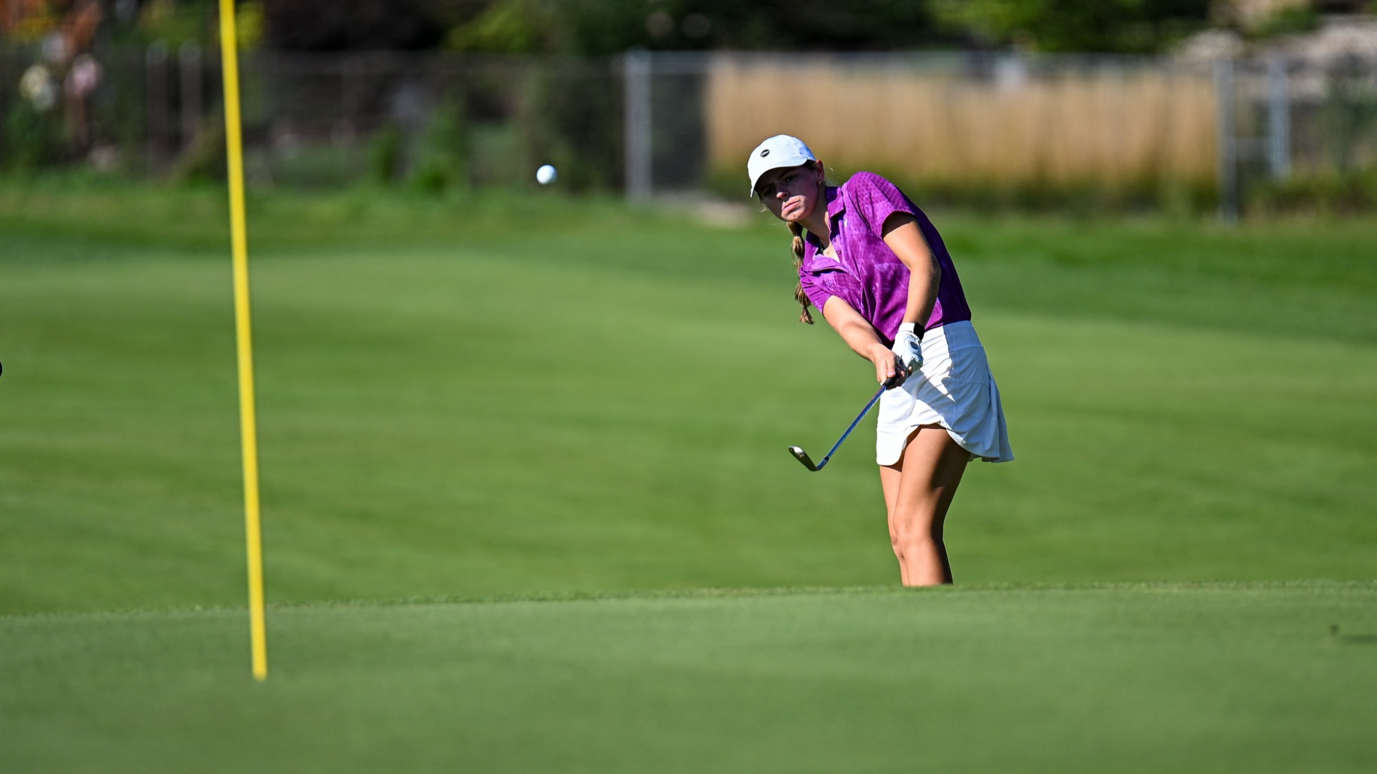Payton Schmidt golfing at the UW-Whitewater Fall Invite