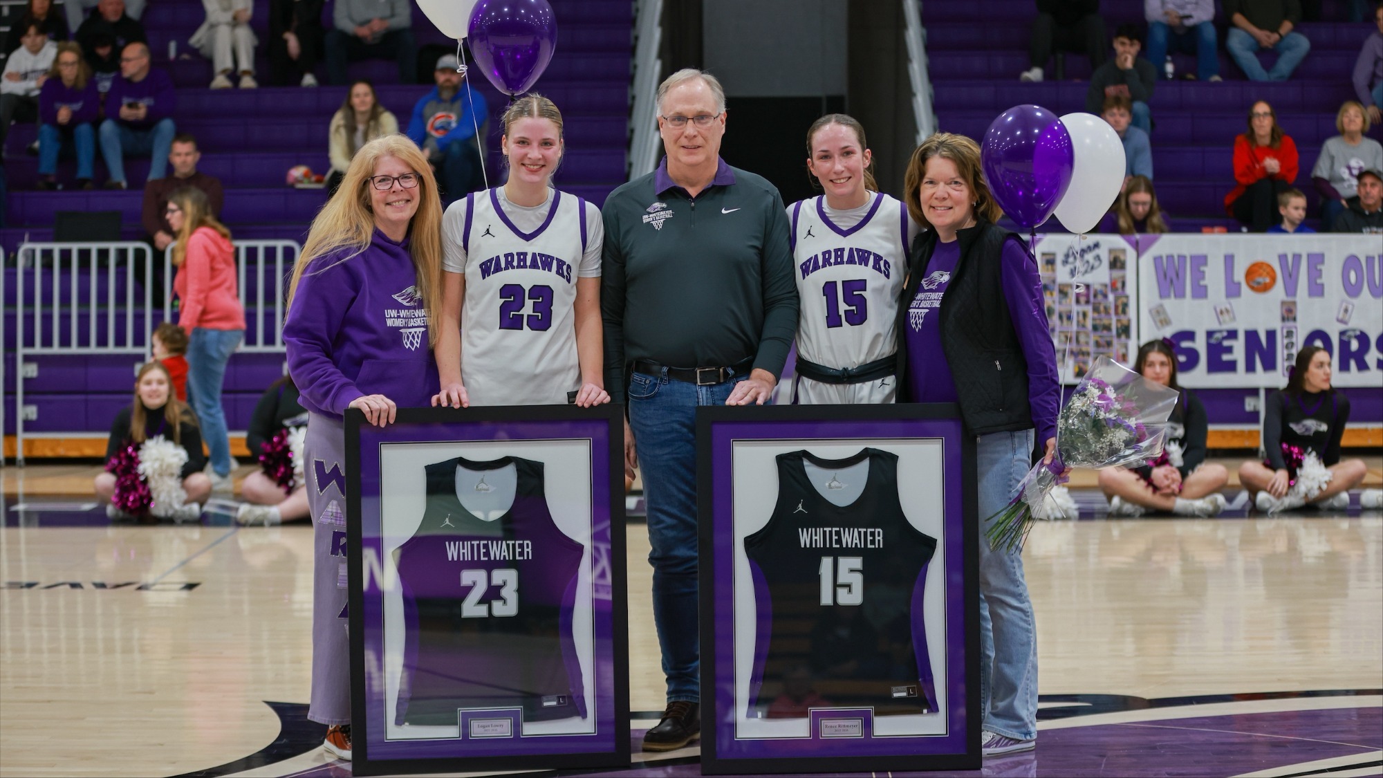 2026 Warhawk WBB Seniors w/ parents