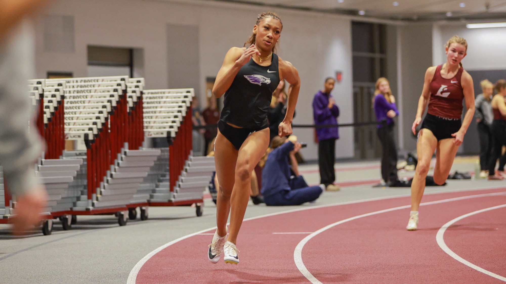 Warhawk woman runs a race at Caged Eagle Invite