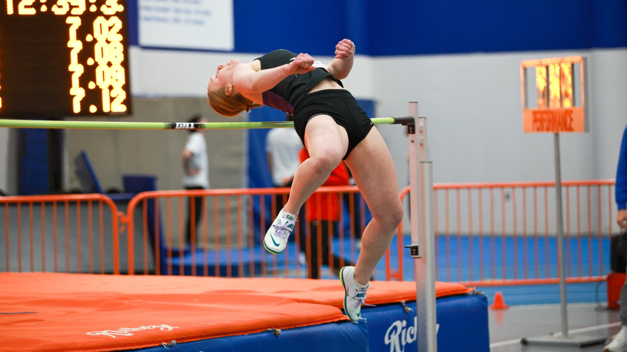Amanda Hillman surpassess the 1.60m bar to place 2nd overall in the Women's High Jump