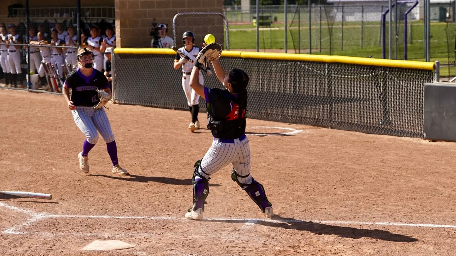 JJ Jakosalem catches a popped up bunt against UWO