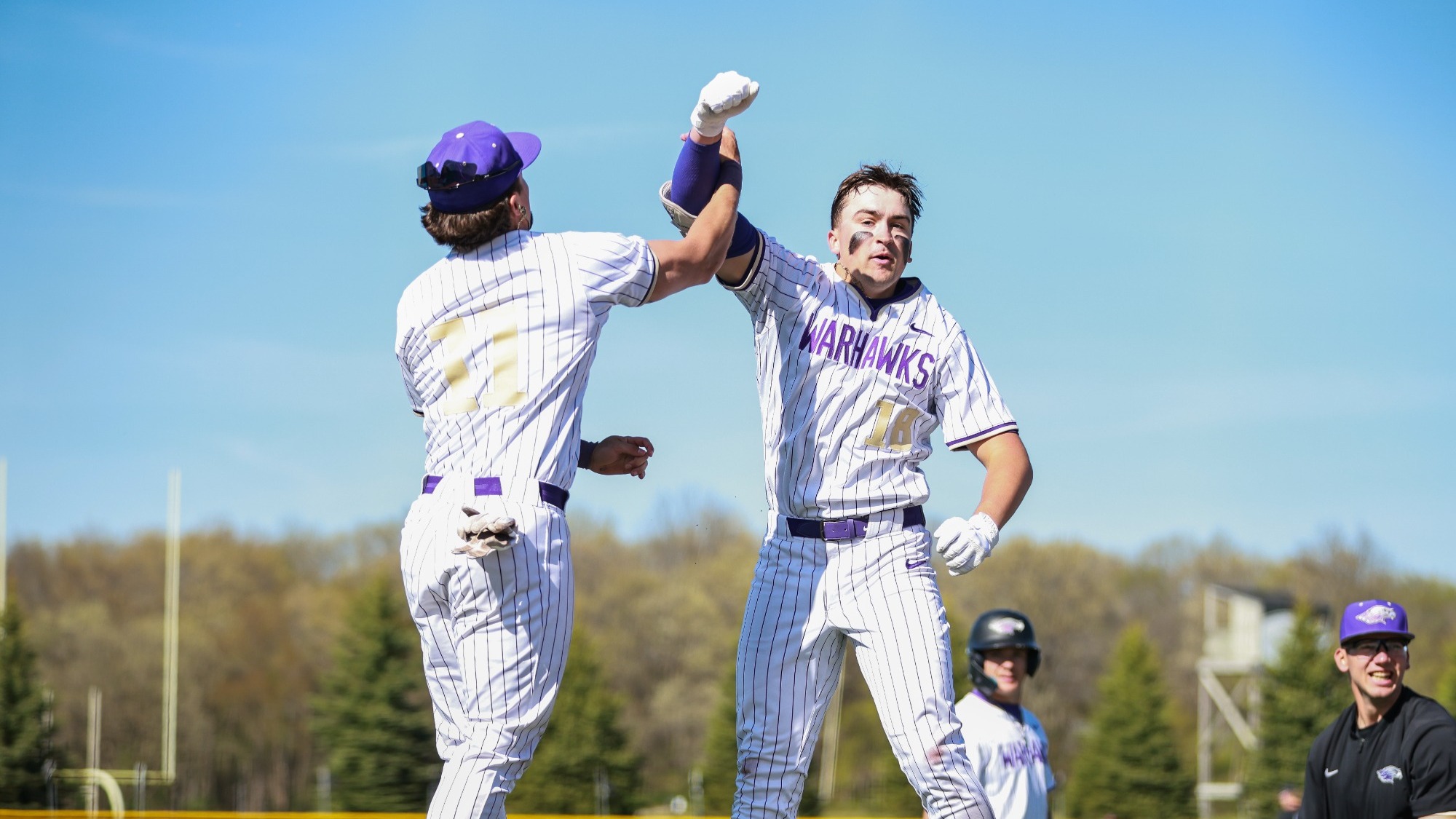Leyten Bowers celebrates home run