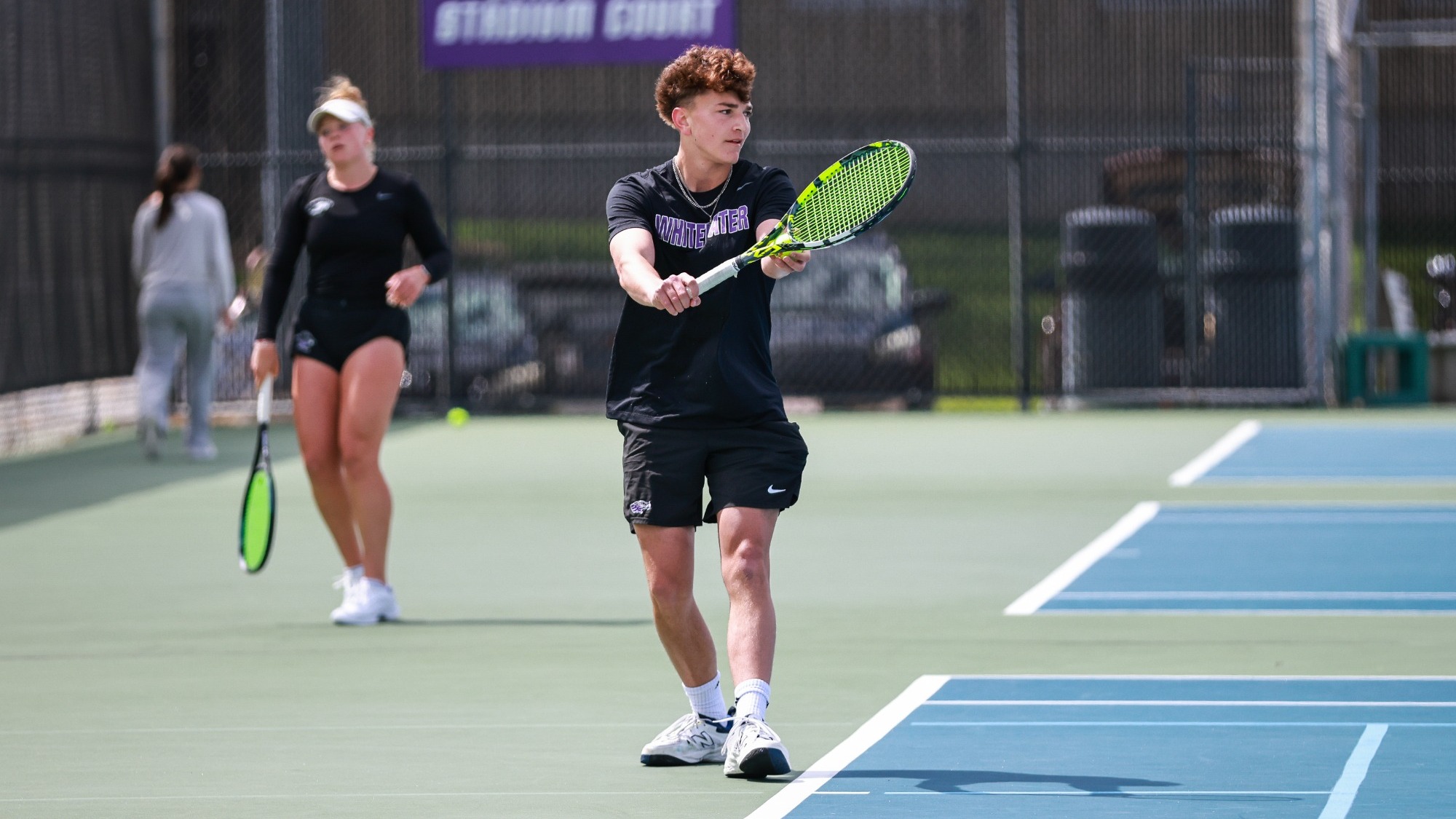 Seth Smigel prepares for serve