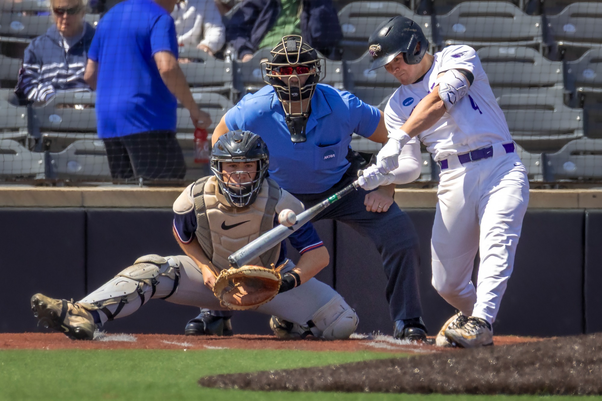 Aaron Holland Connecting on Lead-Off Homer against Macalester in NCAA REgional