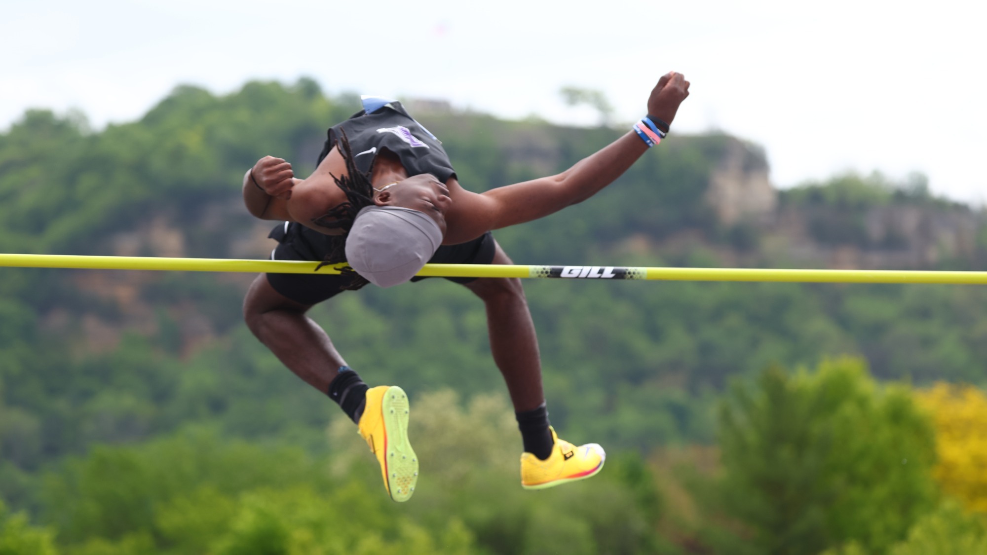 Jer'Von Anderson competes in the high jump at the 2026 NCAA Outdoor Track and Field Championships