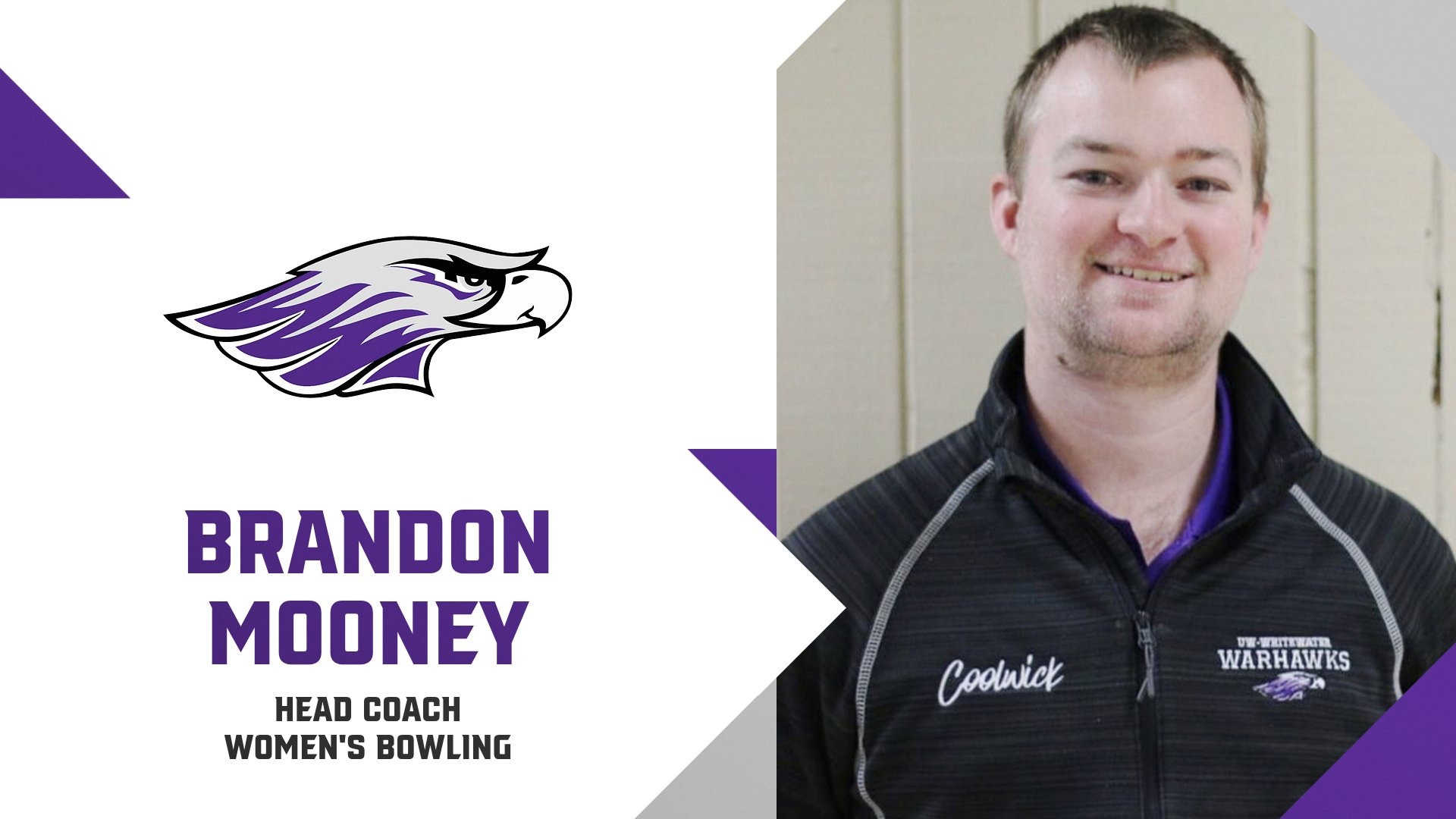 Announcement graphic: Mooney named women's bowling head coach