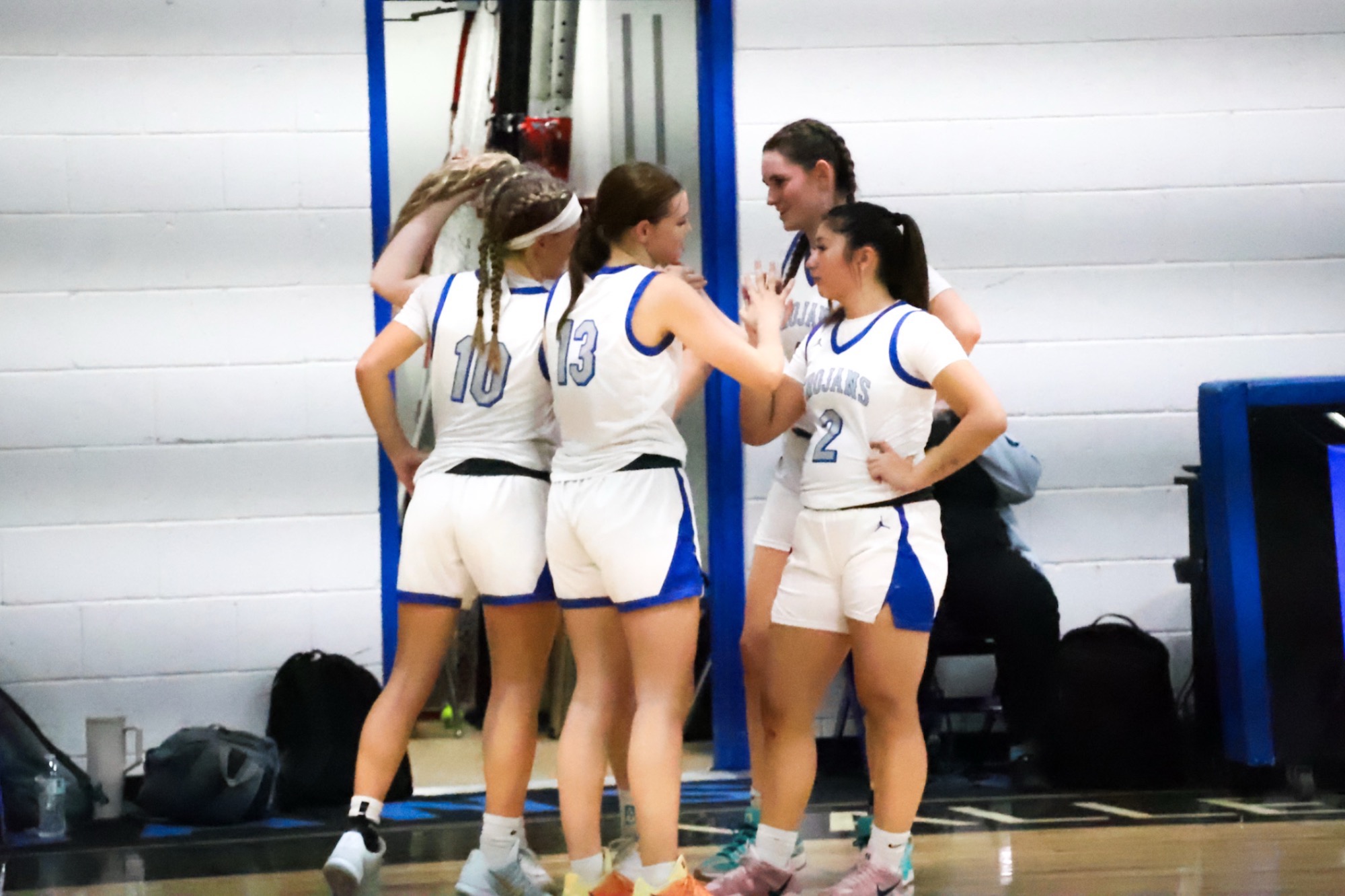 Girls Basketball Team Huddle